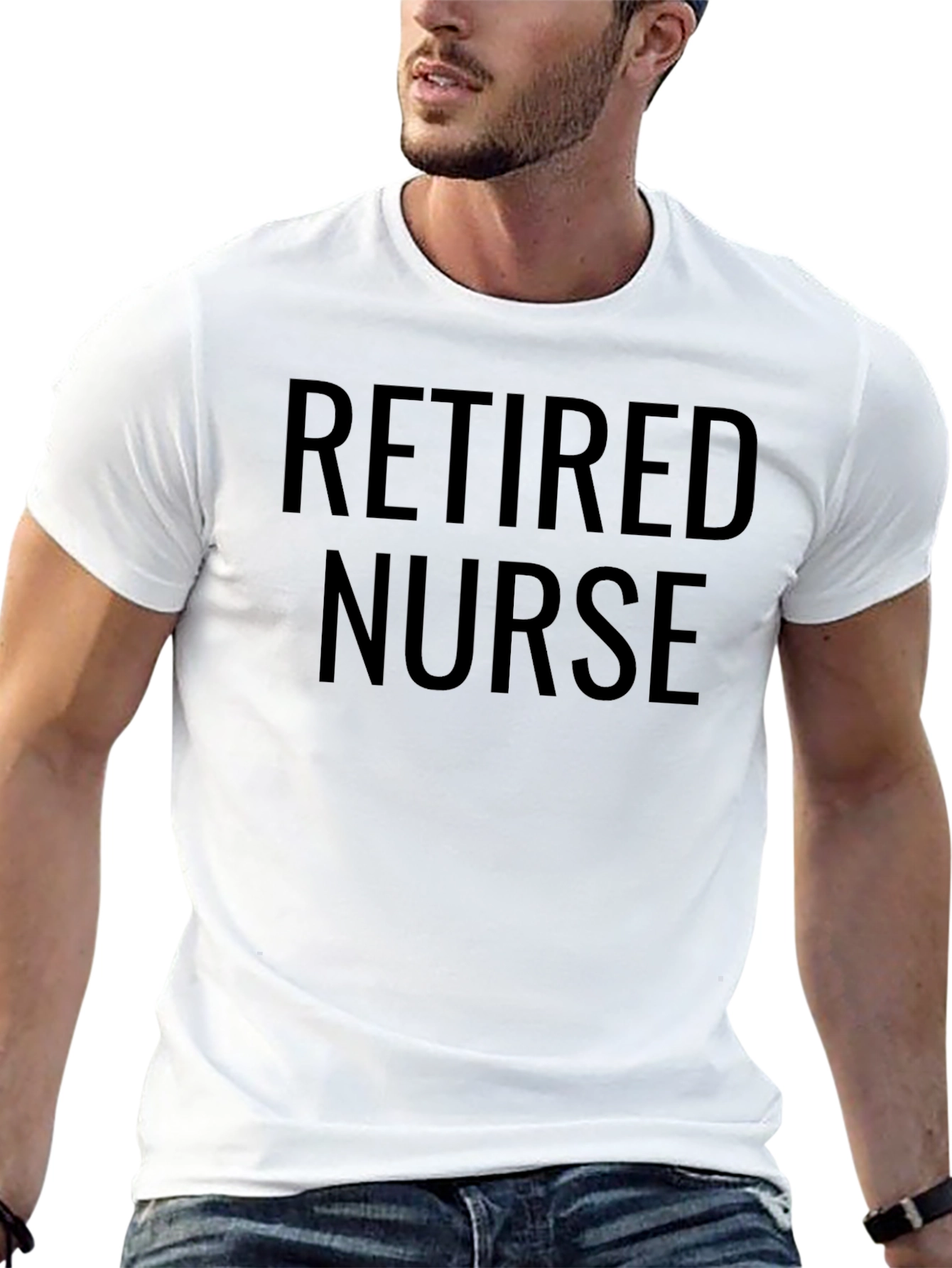 Retired Nurse T-Shirt - Black Graphic Tee