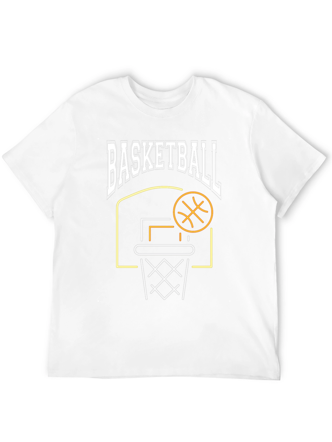 Basketball Graphic T-Shirt - Black Sporty Design