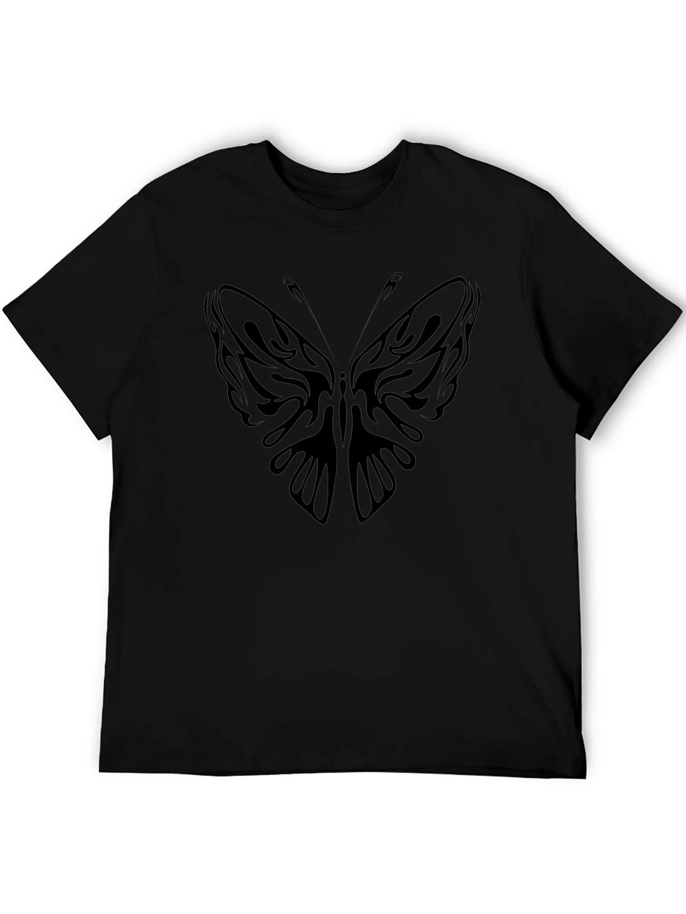 Butterfly Graphic Black T-Shirt Casual Wear