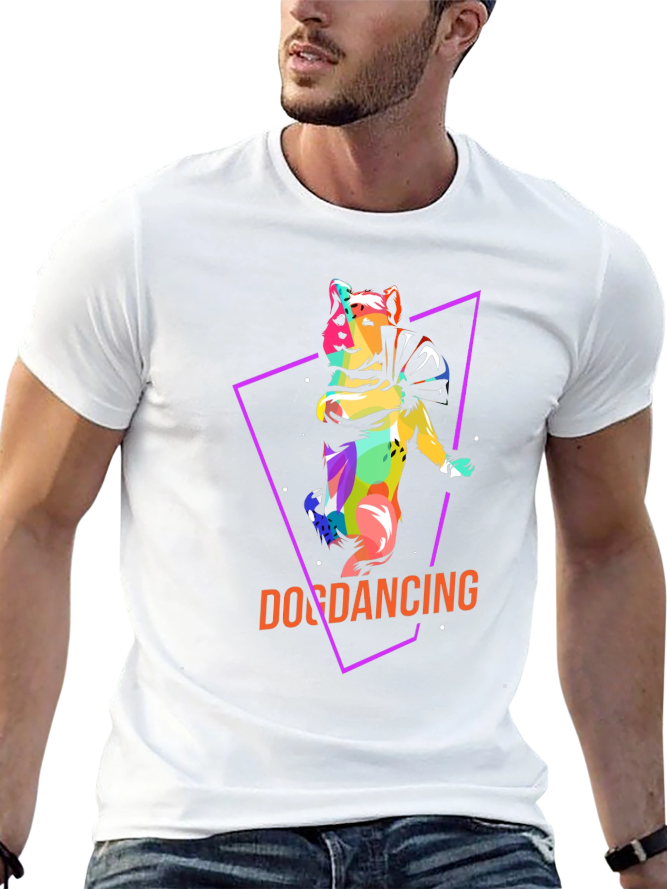 Dog Dancing Graphic Tee - Trendy Black T-Shirt