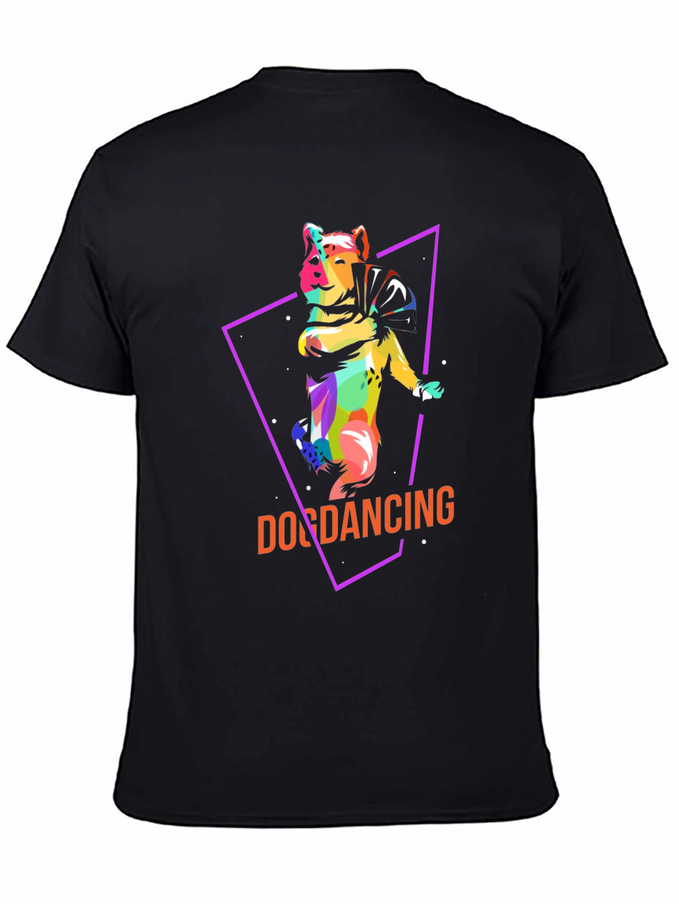 Dog Dancing Graphic Tee - Trendy Black T-Shirt