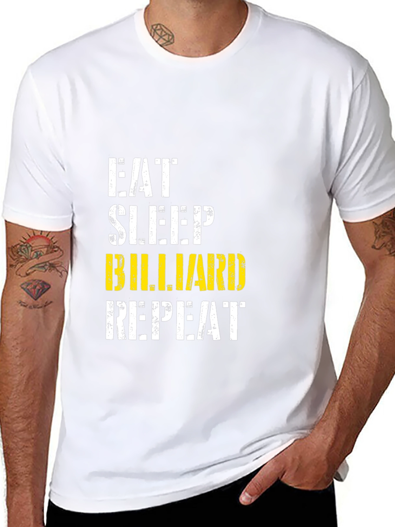 Eat Sleep Billiard Repeat Graphic T-Shirt