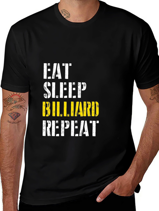 Eat Sleep Billiard Repeat Graphic T-Shirt