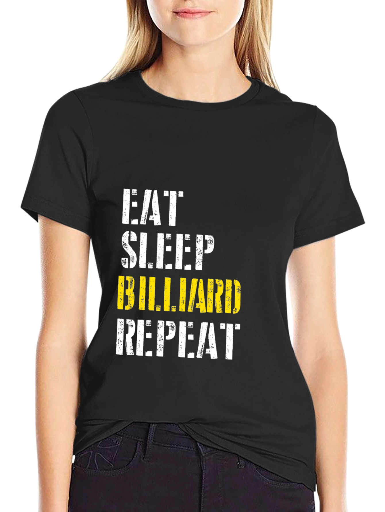 Eat Sleep Billiard Repeat Graphic T-Shirt