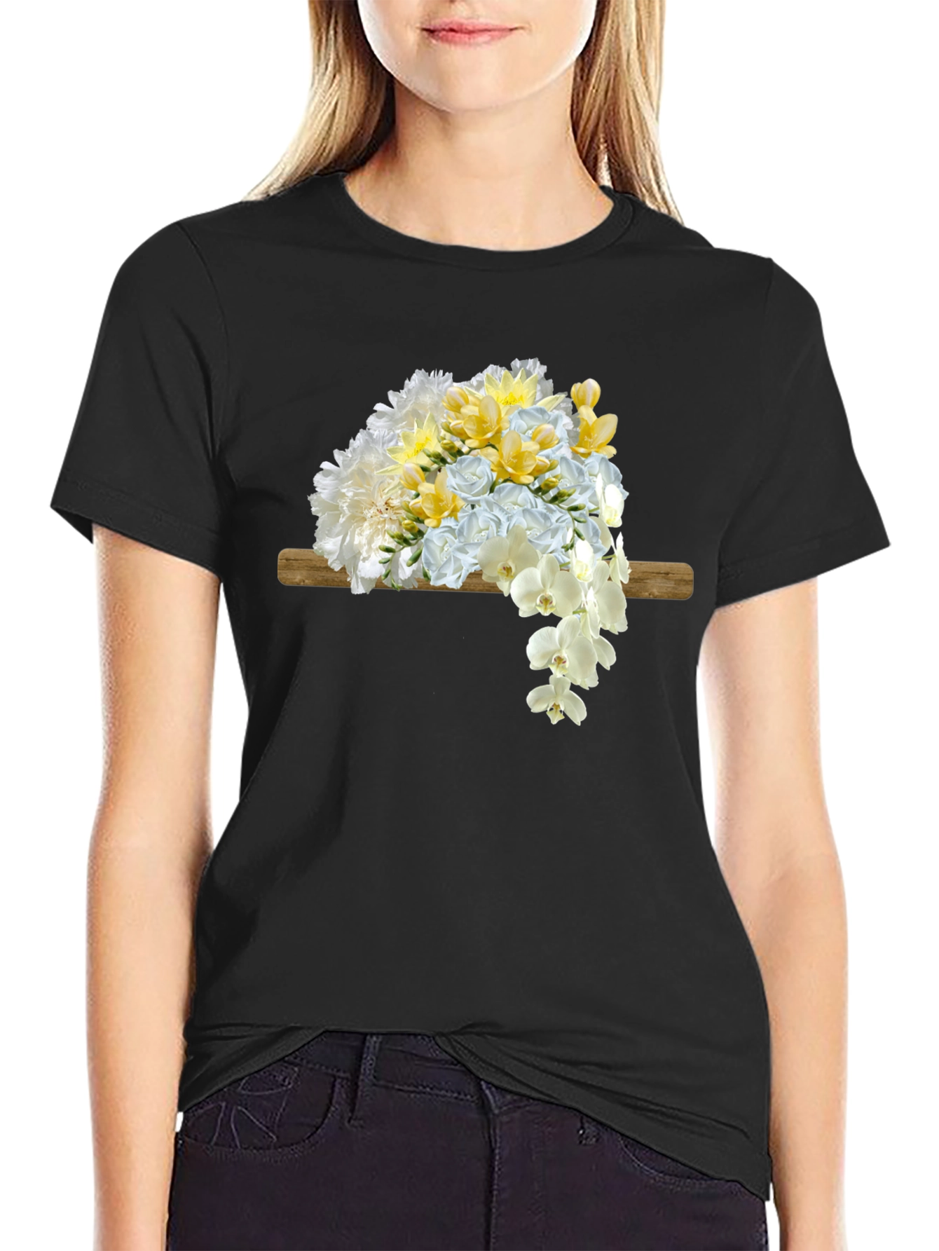 Floral Bouquet Graphic Print Mens T-Shirt