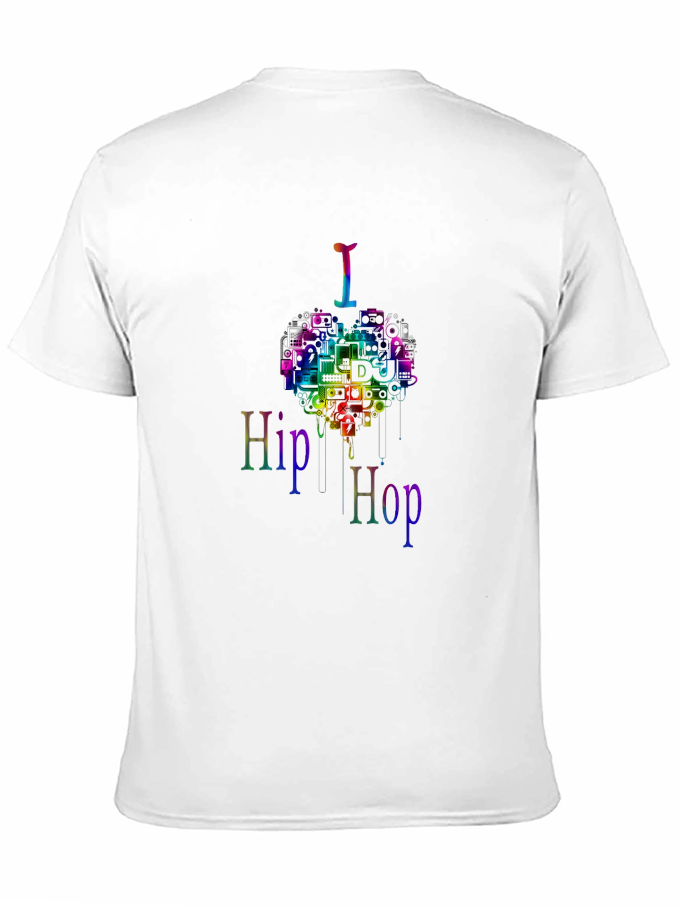 Hip Hop DJ Rainbow Graphic T-Shirt