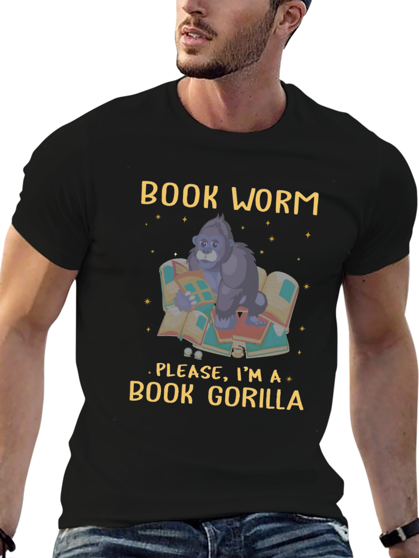 Book Worm Gorilla T-Shirt