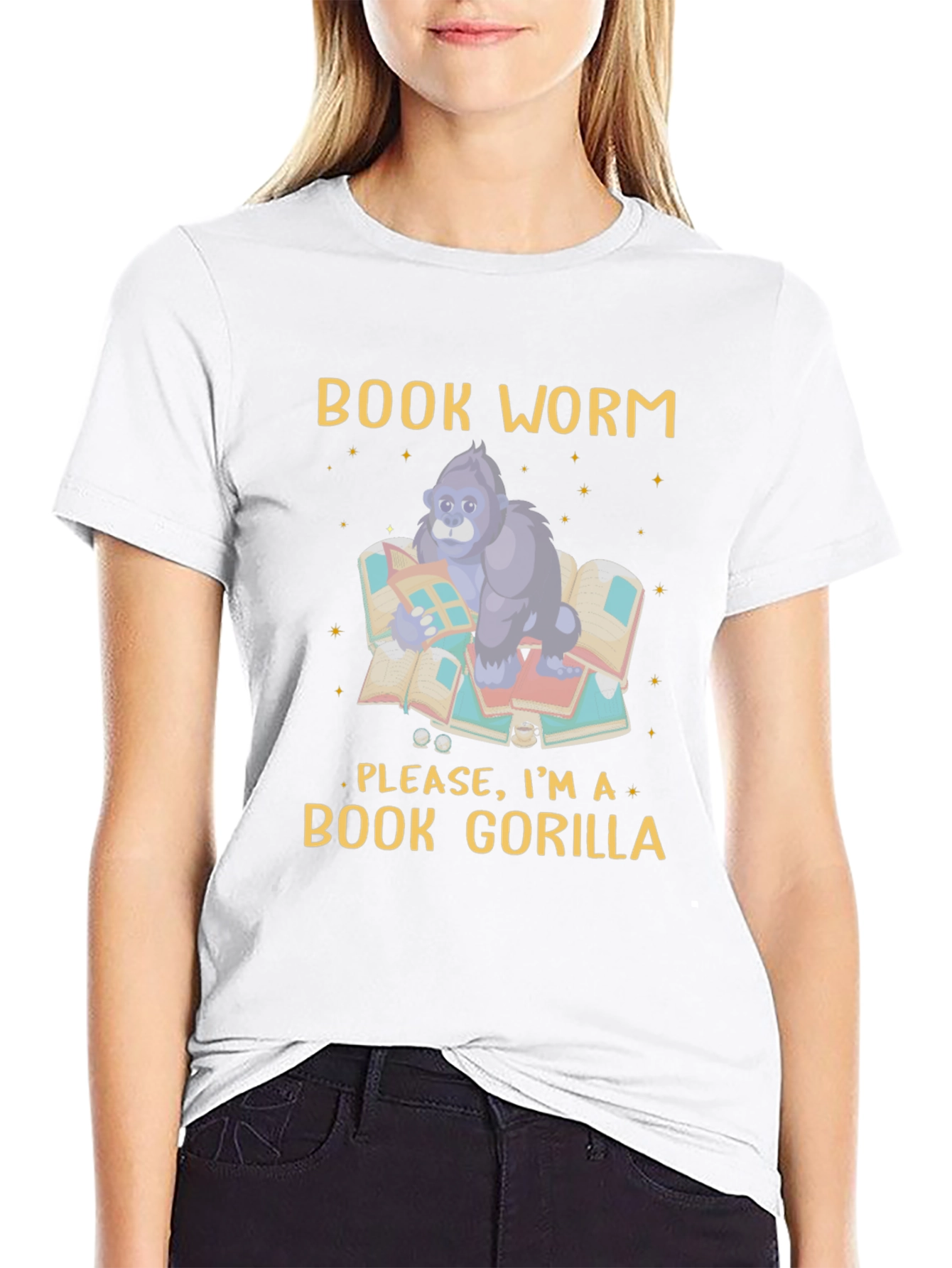 Book Worm Gorilla T-Shirt