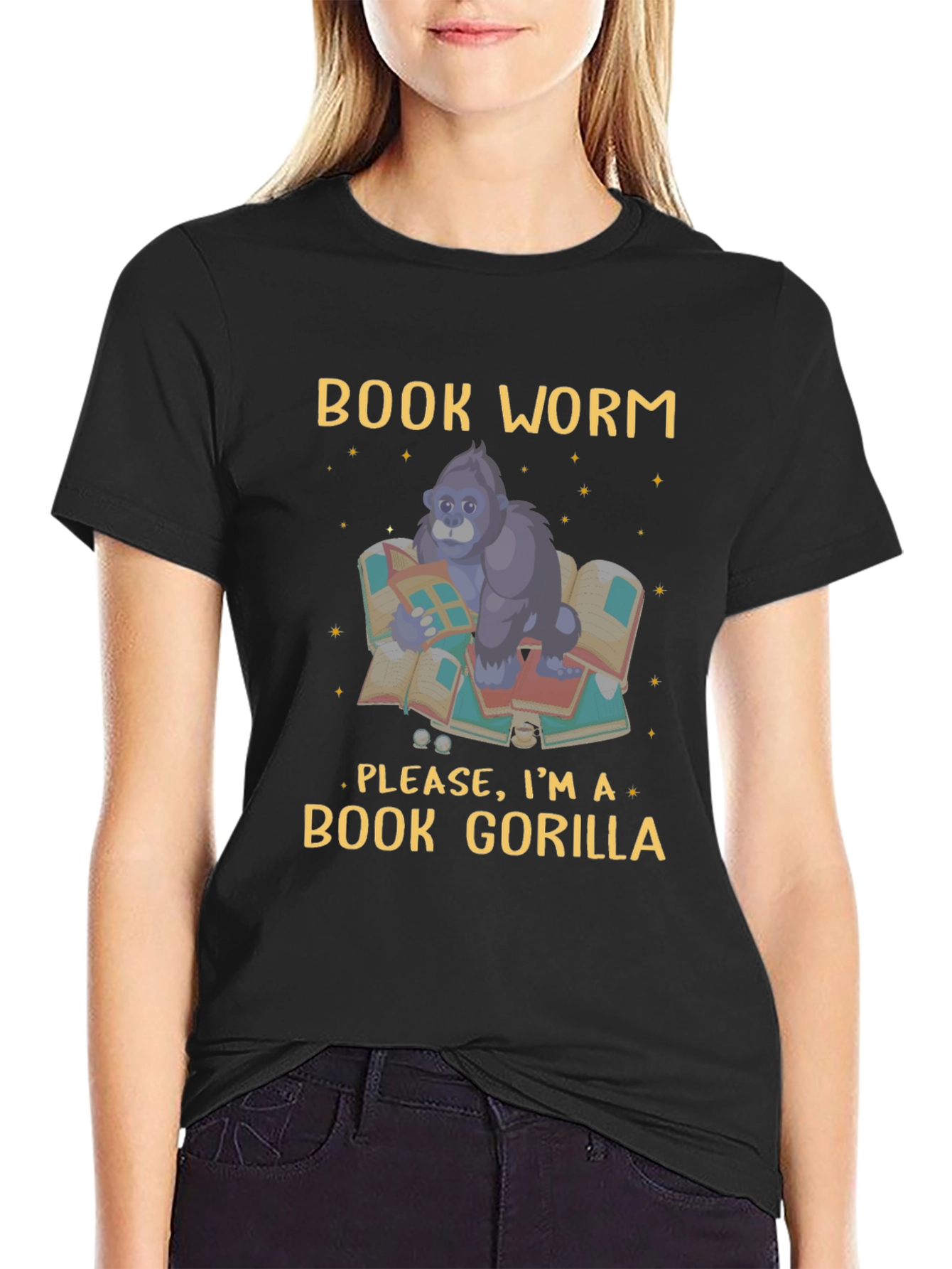 Book Worm Gorilla T-Shirt