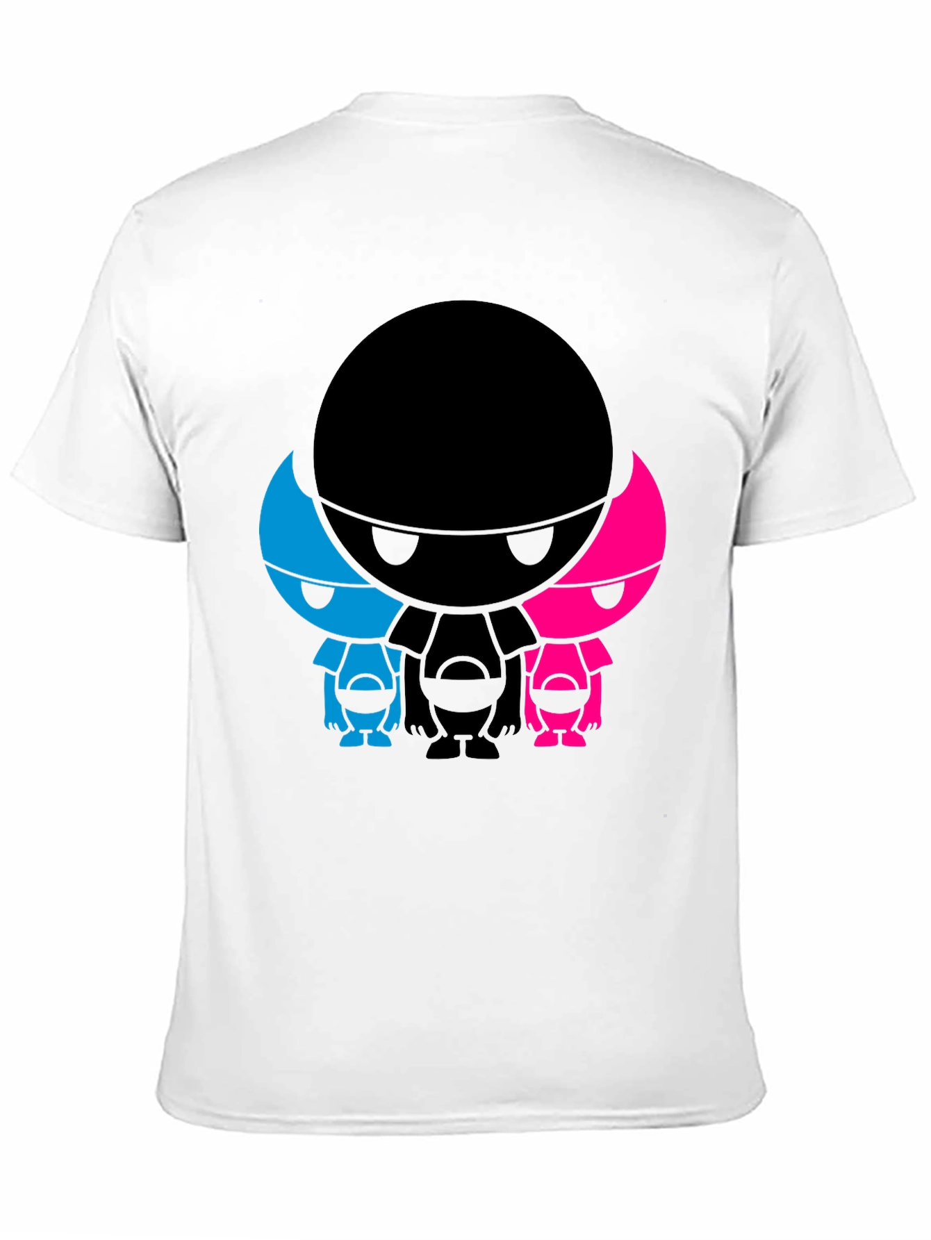 Abstract Character Graphic Print Black T-Shirt