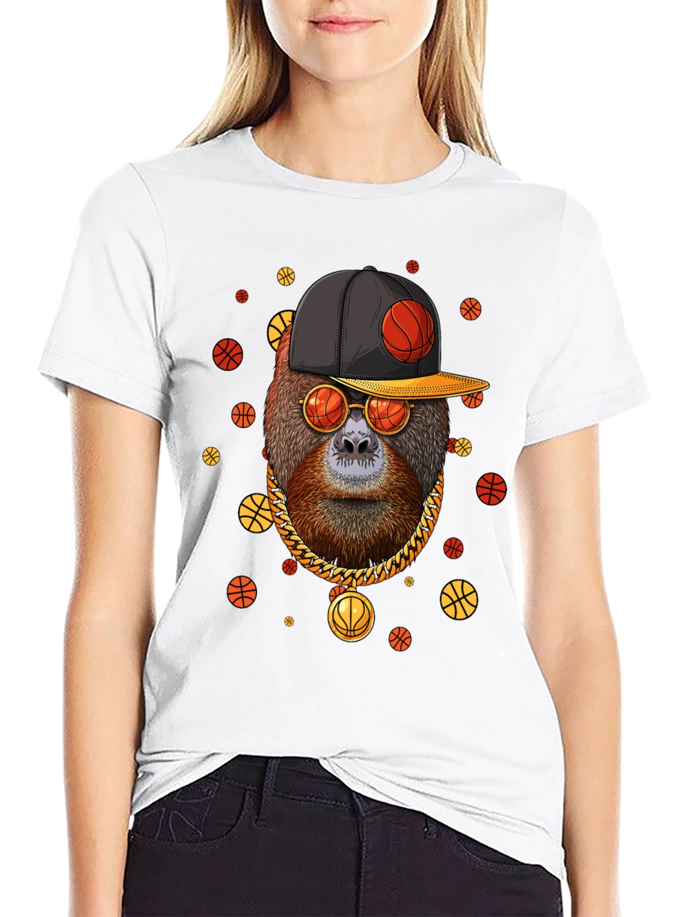 Cool Orangutan Basketball T-Shirt