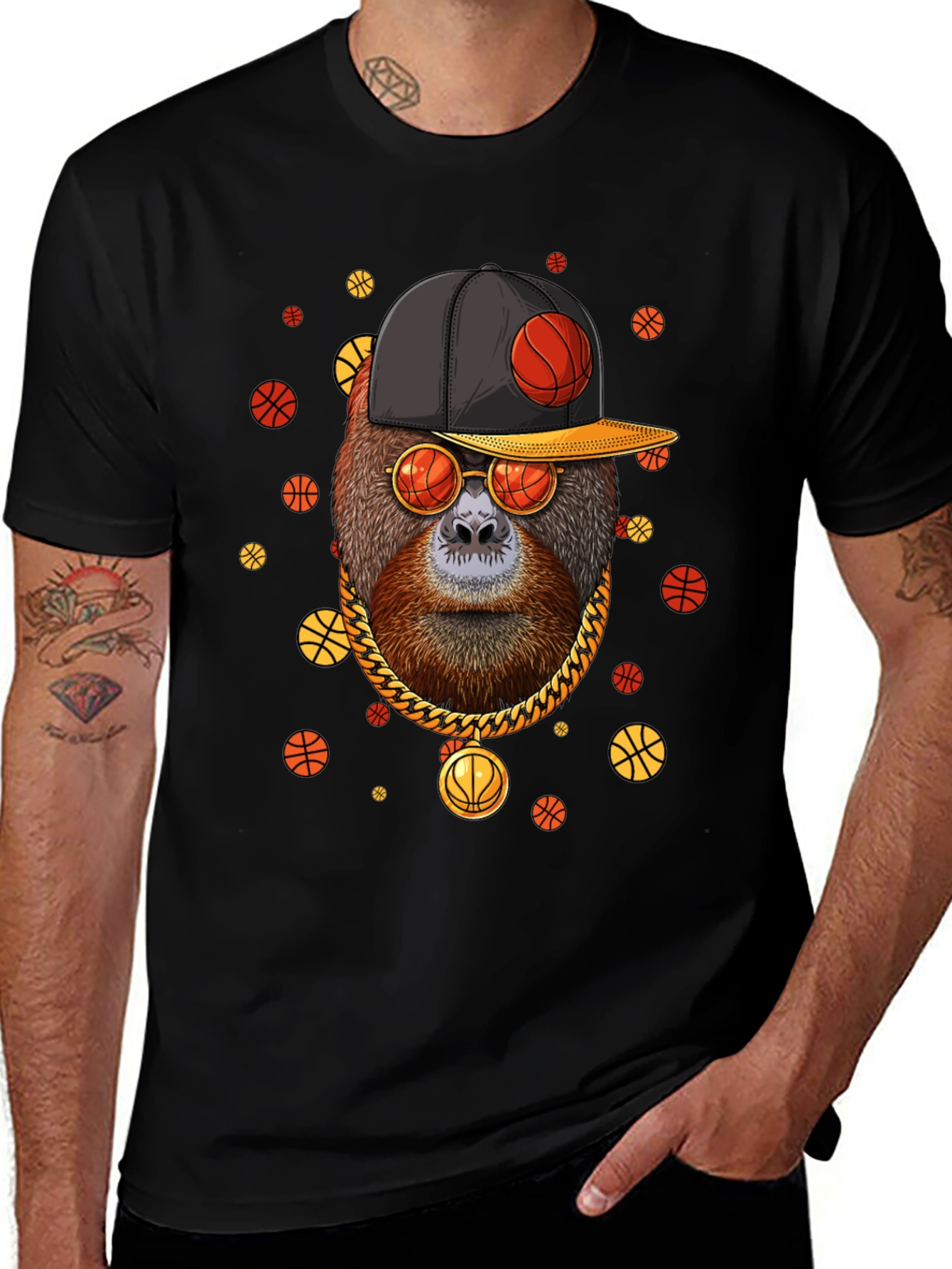 Cool Orangutan Basketball T-Shirt