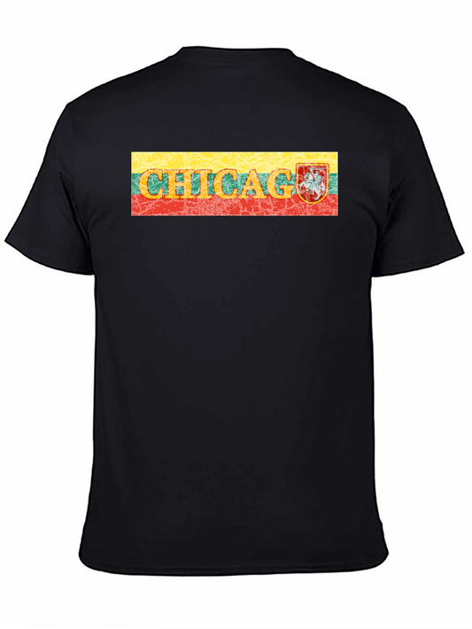 Chicago Lithuania Flag T-Shirt