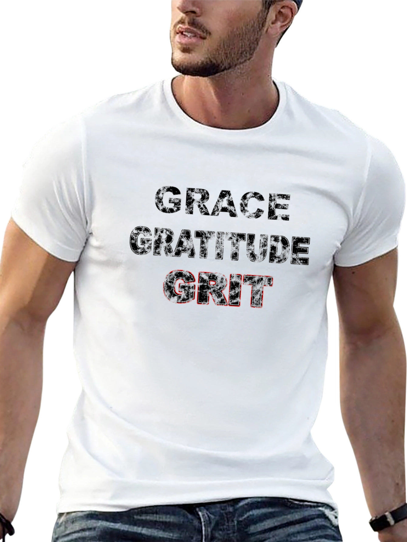 Grace Gratitude Grit Black T-Shirt