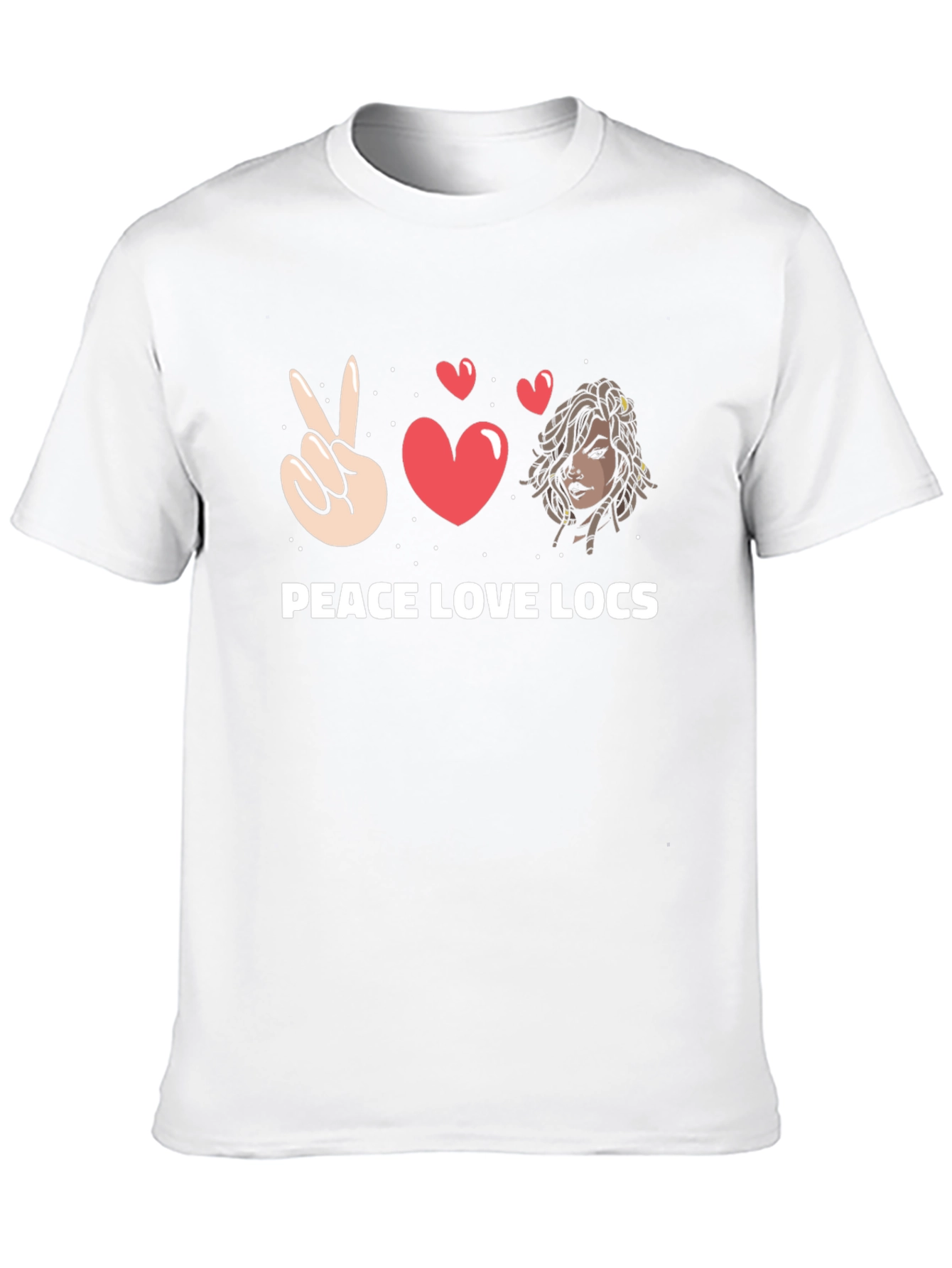 Peace Love Locs Graphic Tee - Black
