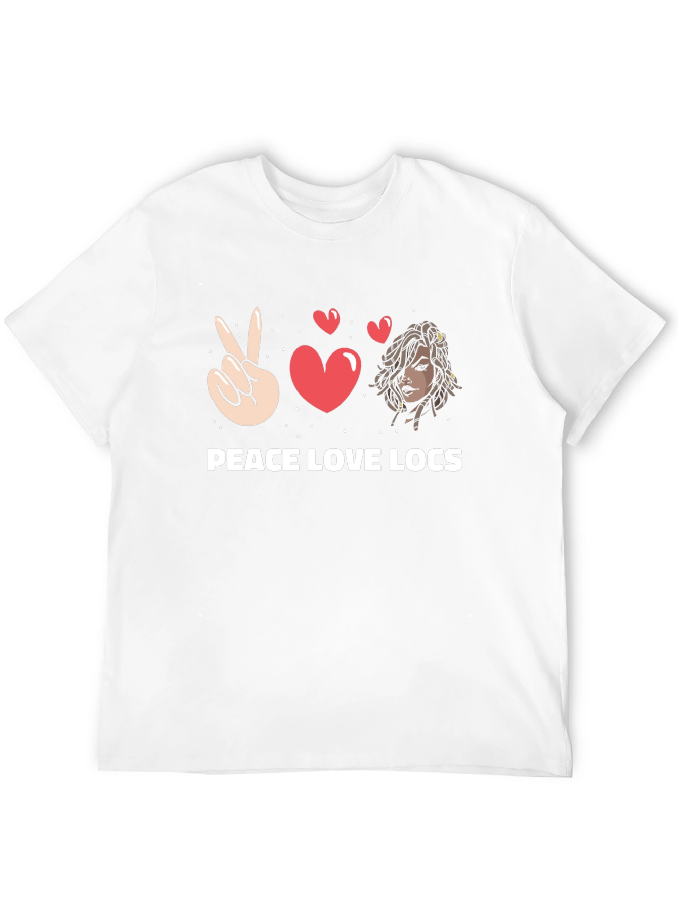 Peace Love Locs Graphic Tee - Black
