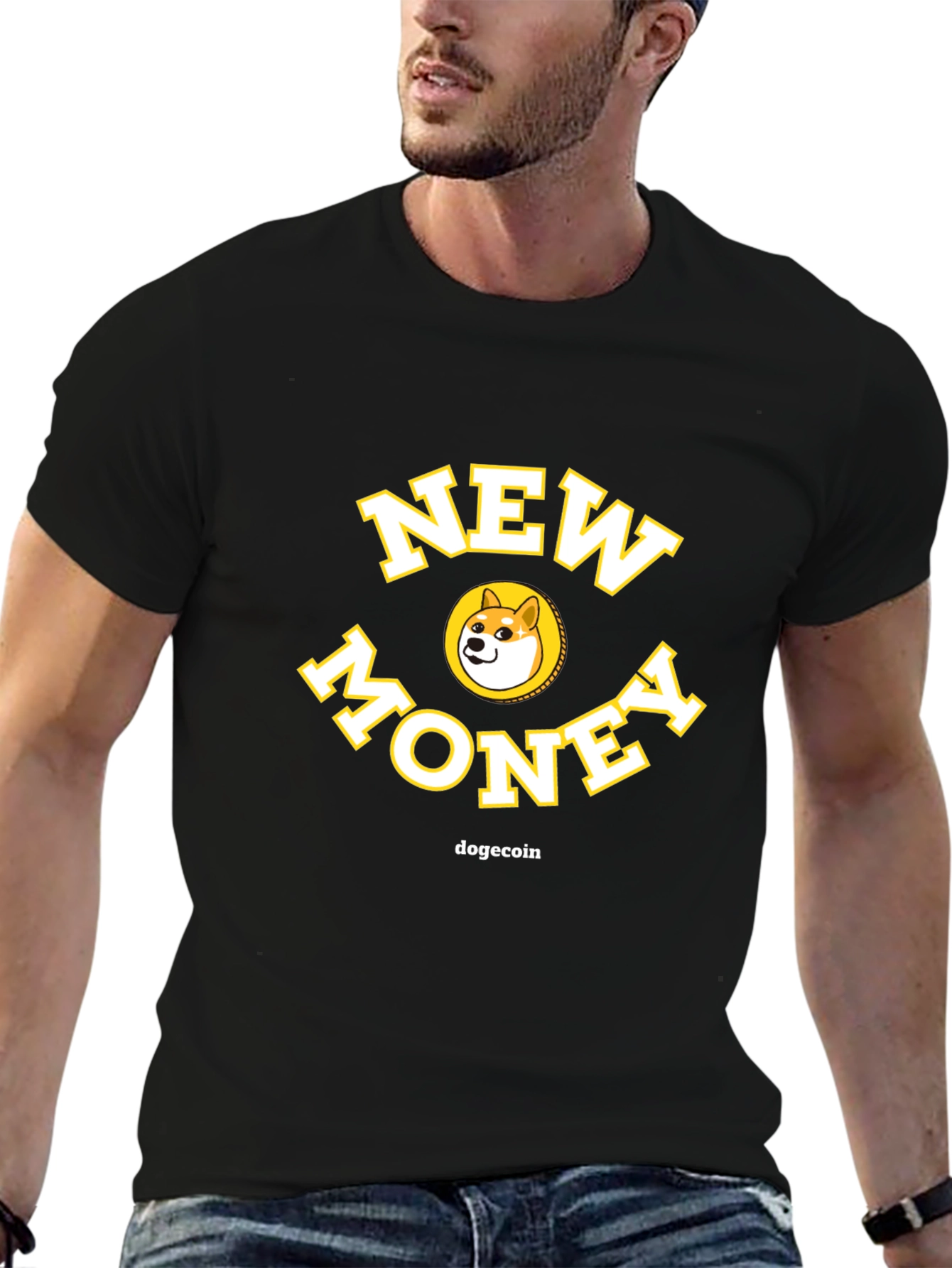 New Money Dogecoin Graphic T-Shirt