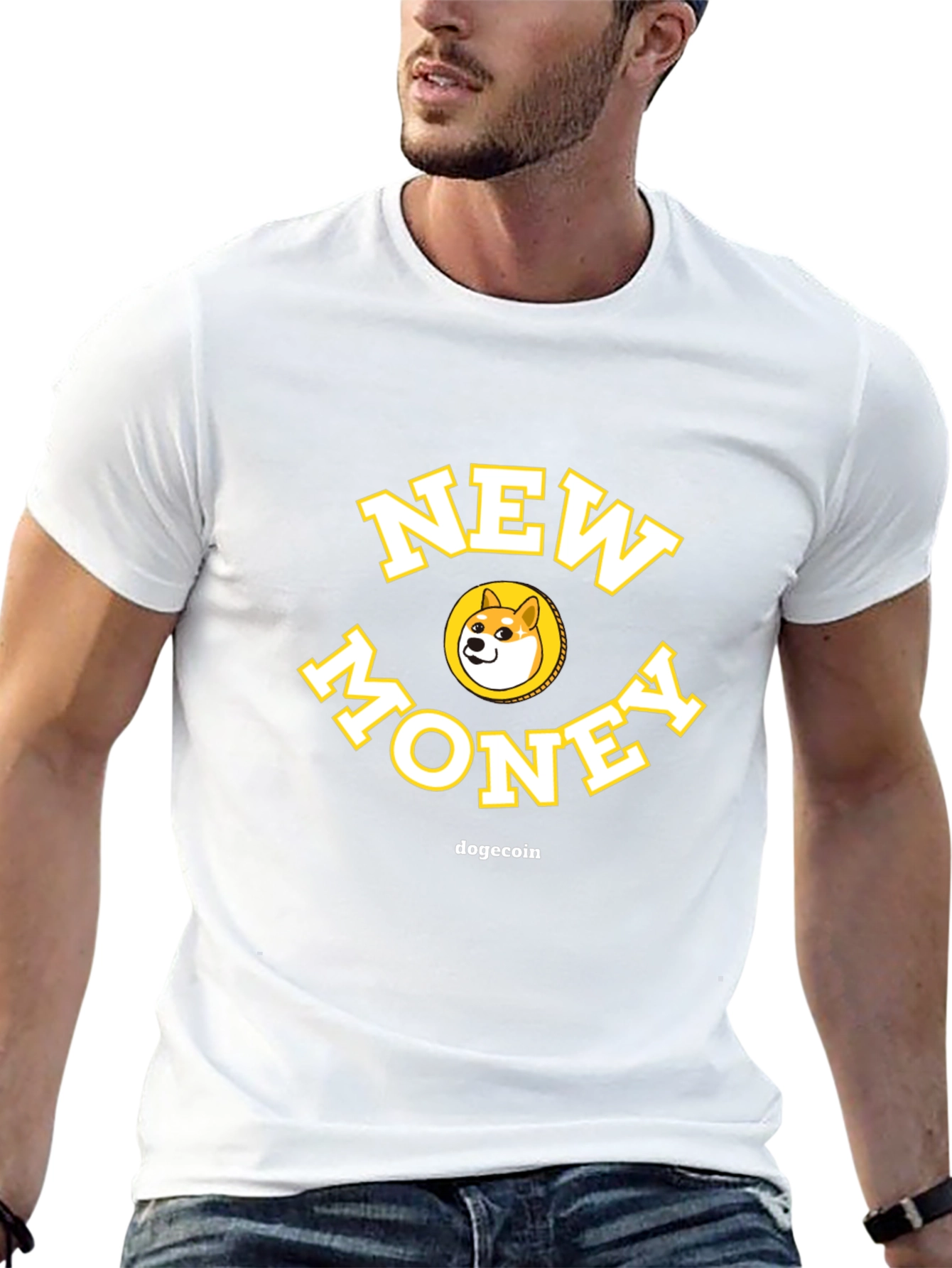 New Money Dogecoin Graphic T-Shirt