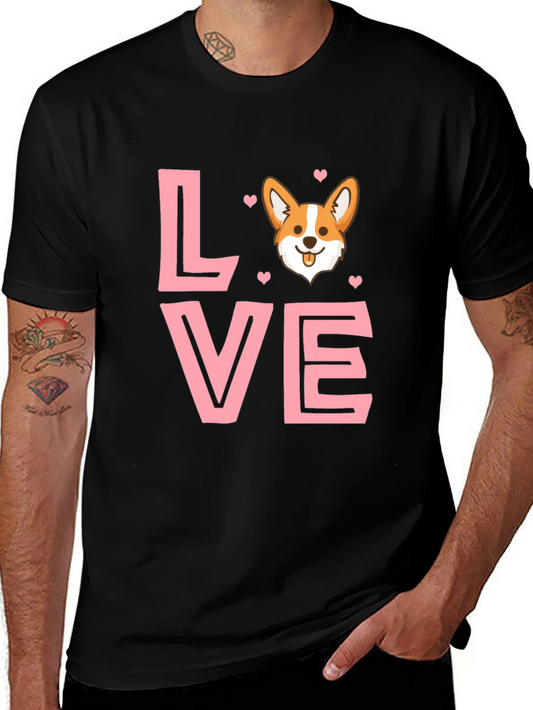Corgi Love Graphic Tee - Black