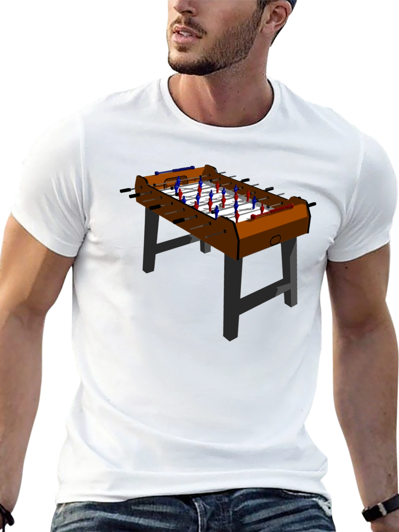 Foosball Table Graphic T-Shirt - Black
