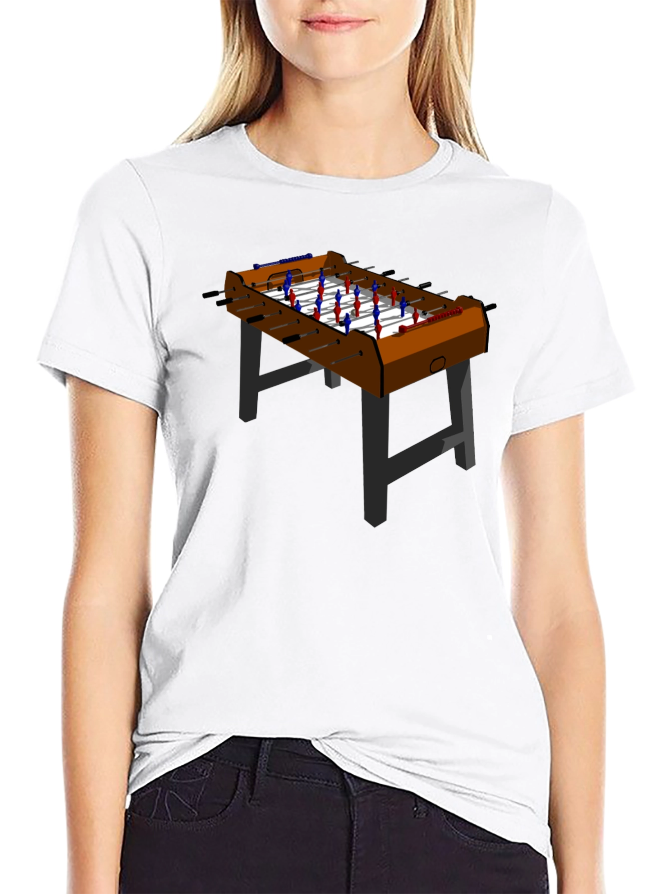 Foosball Table Graphic T-Shirt - Black