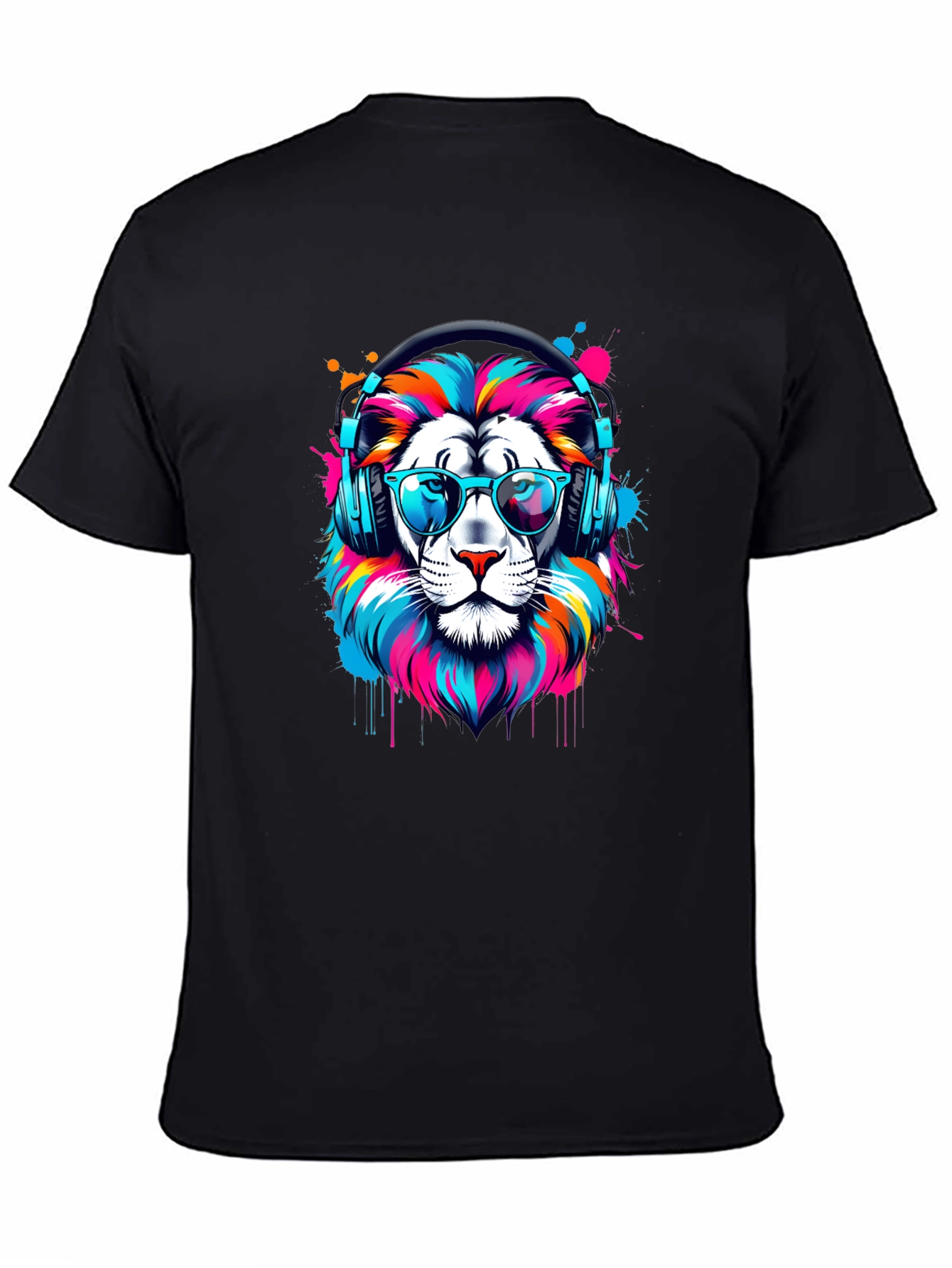 Cool Lion Graphic Tee - Black