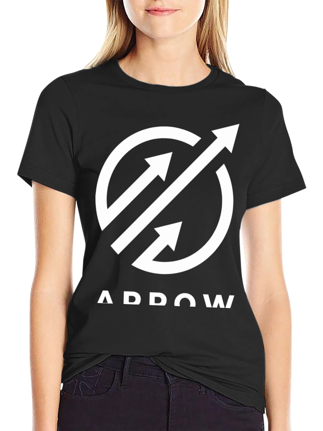 Arrow Graphic T-Shirt - Black - Casual Wear