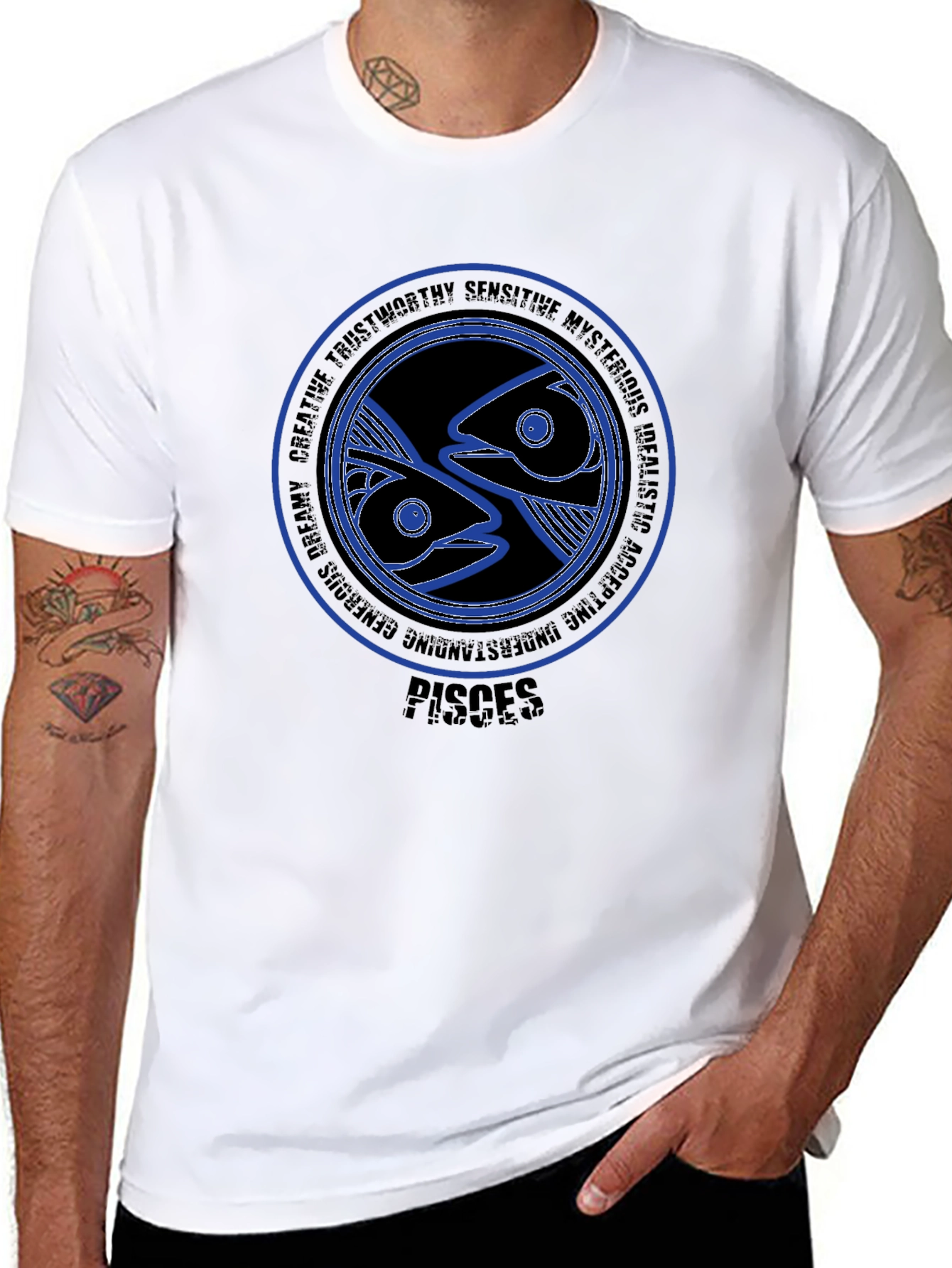 Pisces Zodiac T-Shirt - Creative Dreamy Trustworthy