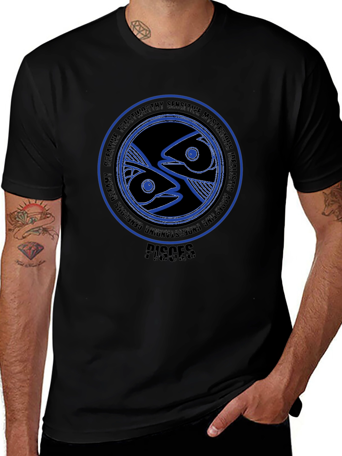 Pisces Zodiac T-Shirt - Creative Dreamy Trustworthy