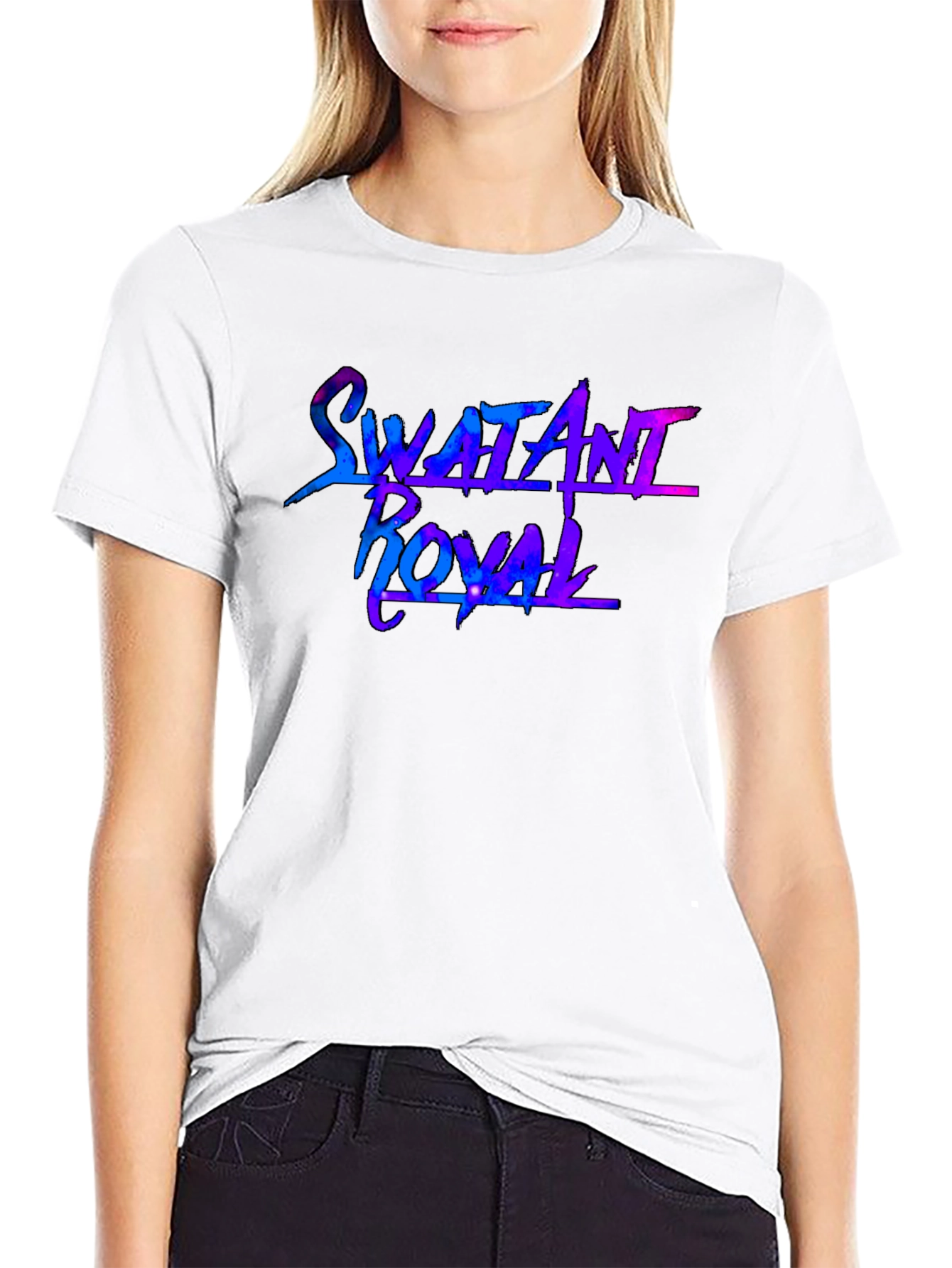 Swatani Royal Galaxy Graphic Black T-Shirt