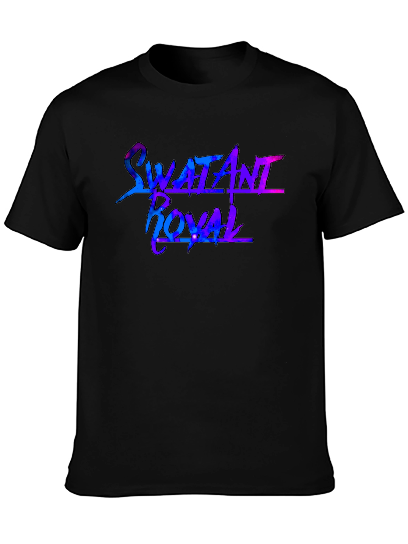 Swatani Royal Galaxy Graphic Black T-Shirt