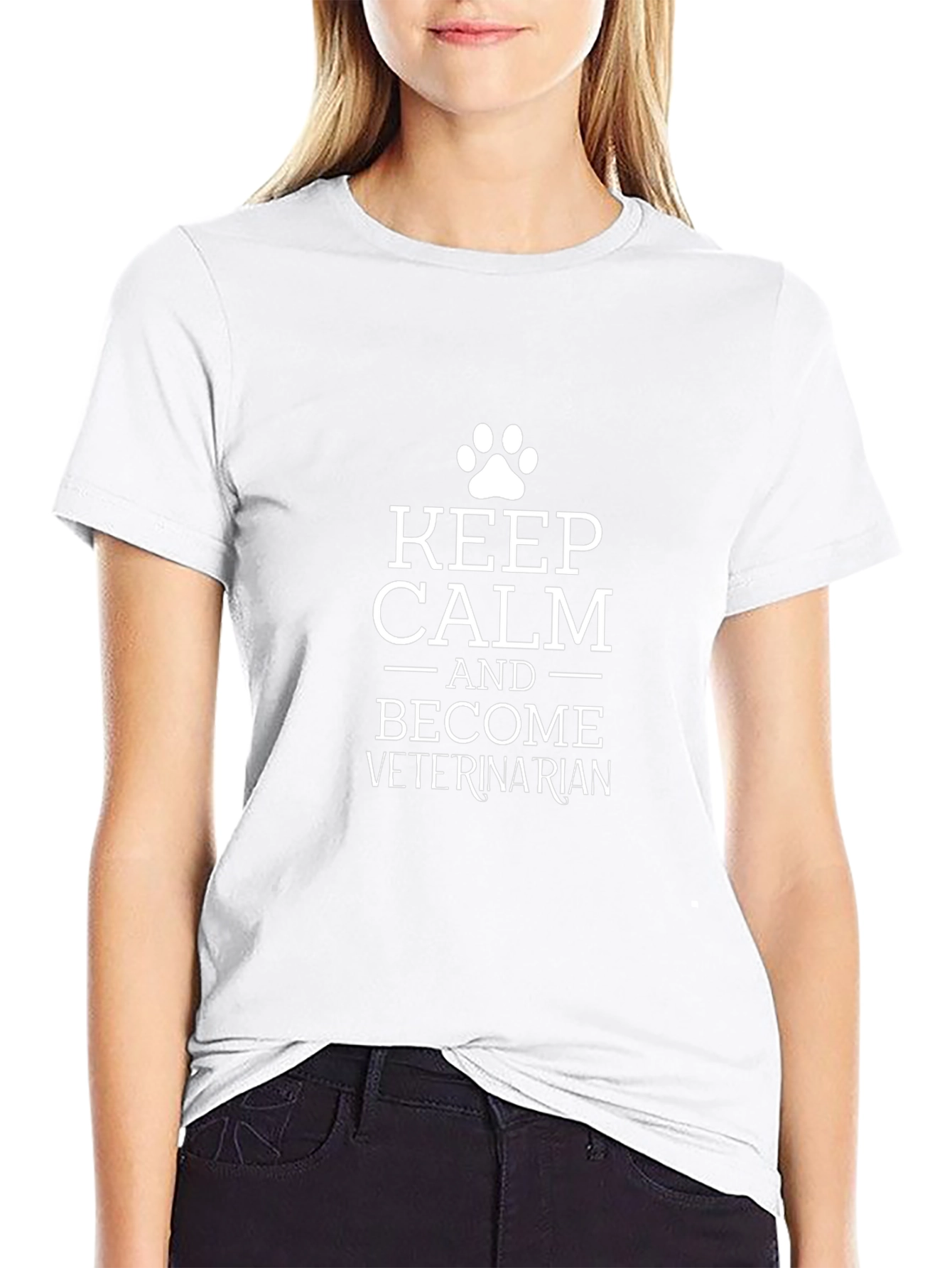Keep Calm Veterinarian Black T-Shirt