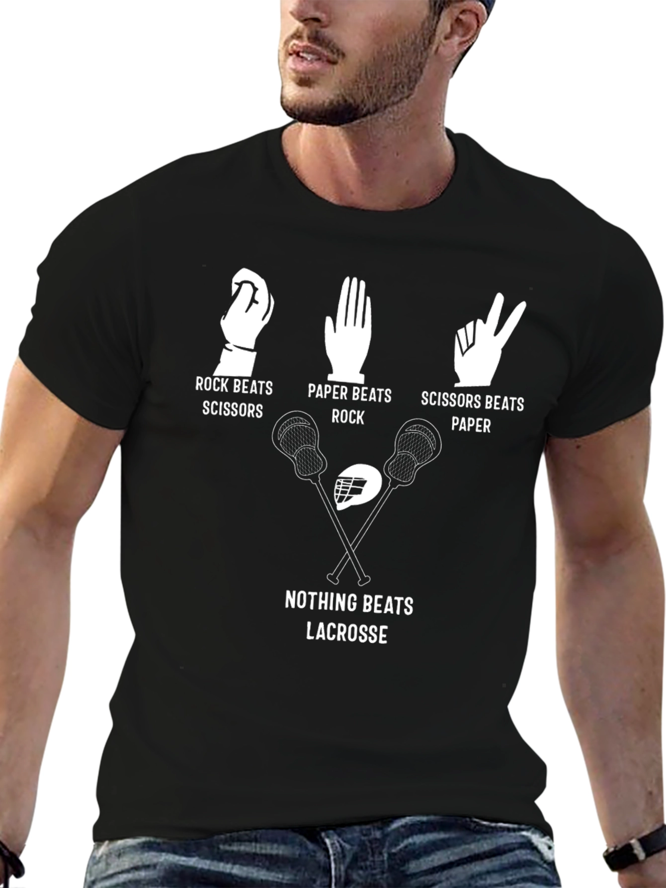 Rock Paper Scissors Lacrosse T-Shirt