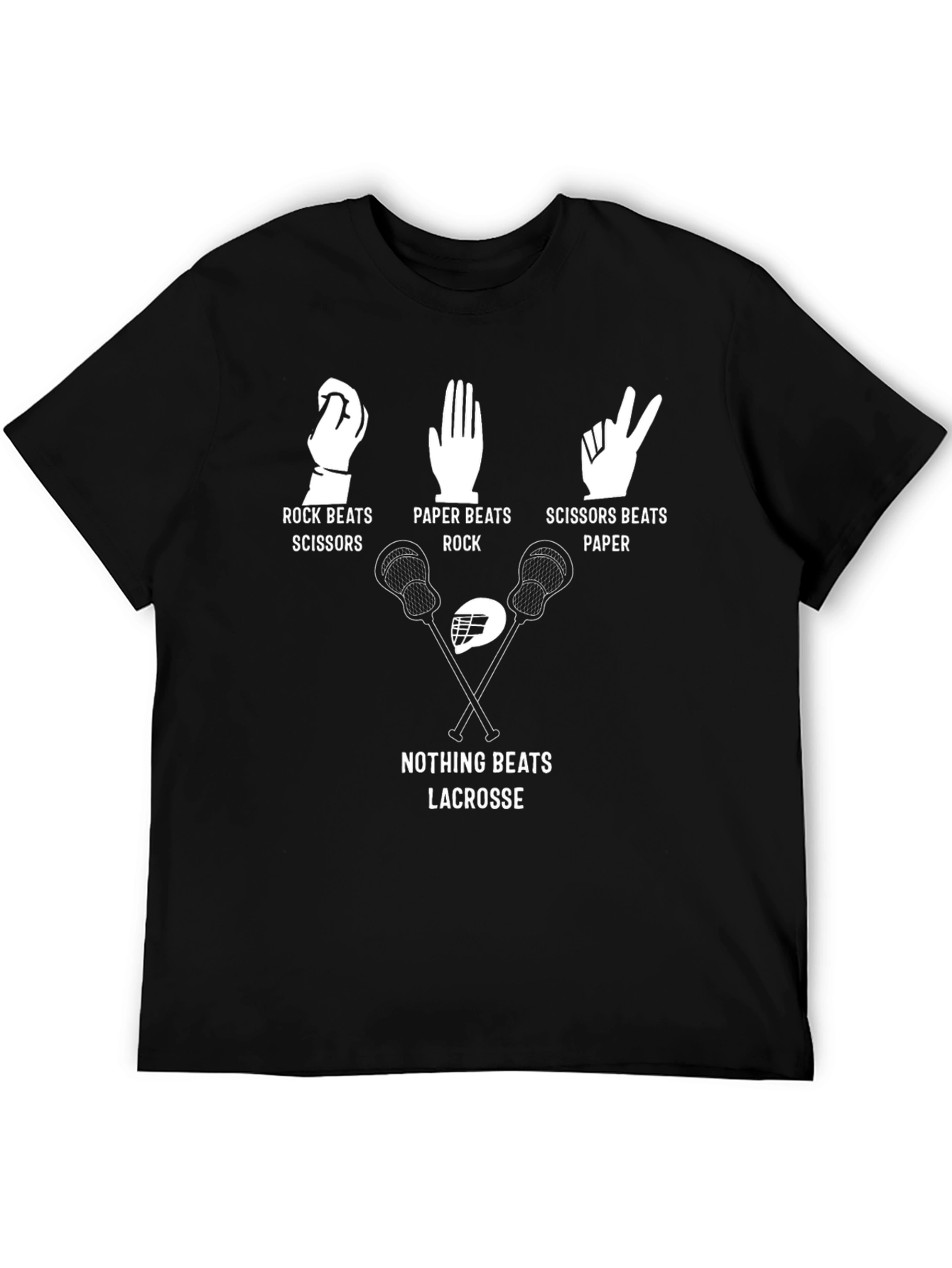 Rock Paper Scissors Lacrosse T-Shirt