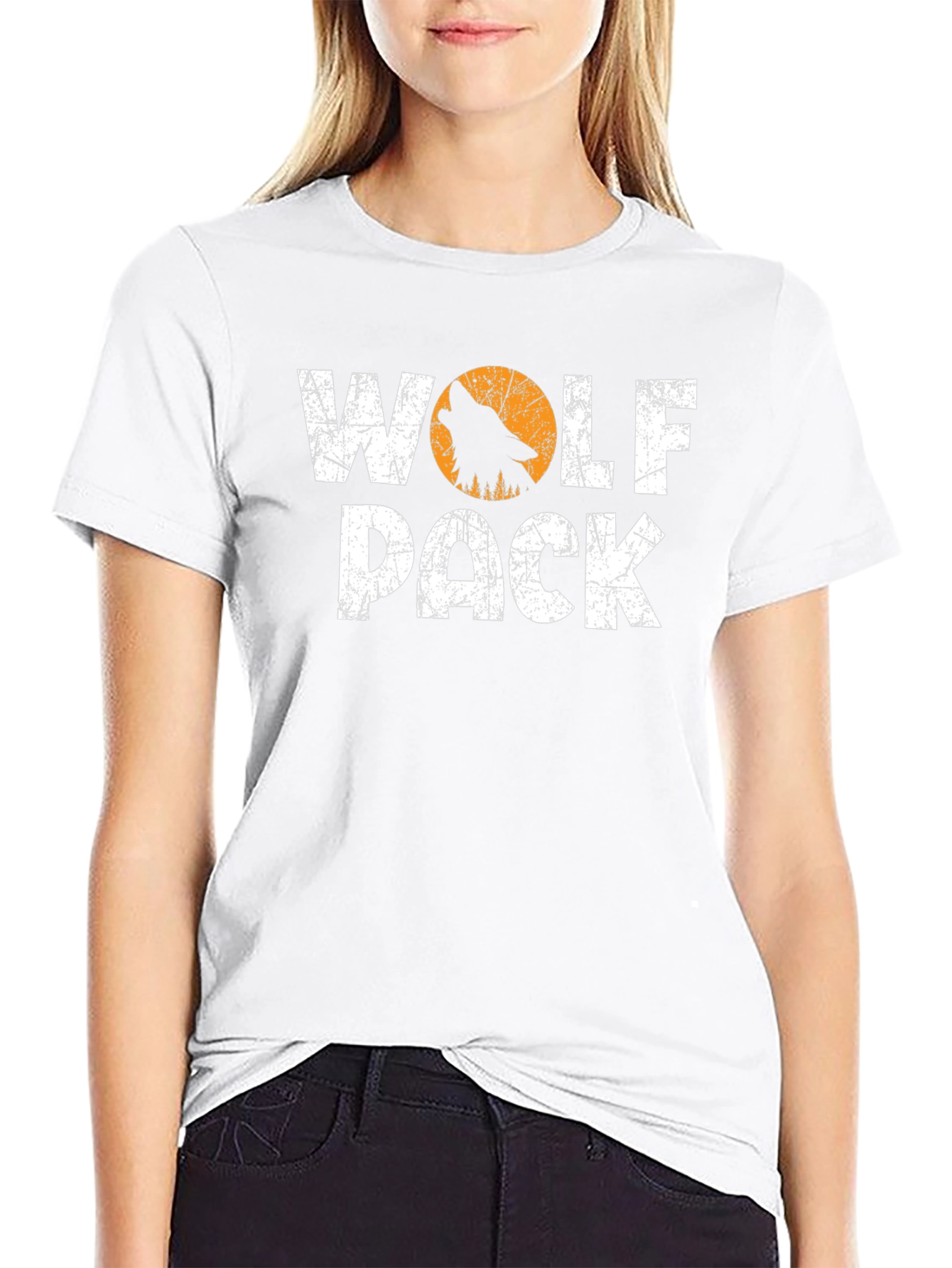 Wolf Pack Graphic T-Shirt - Black