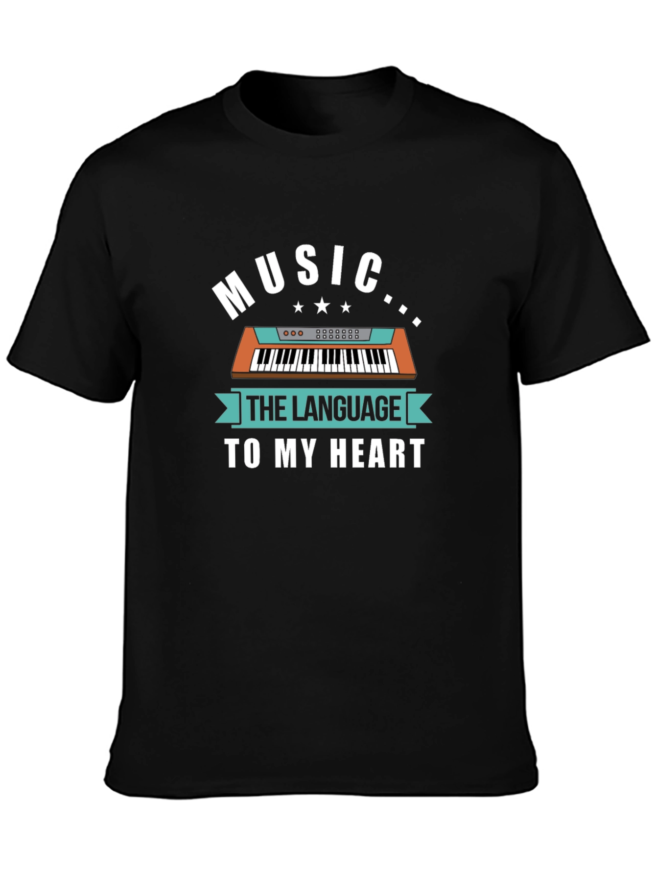 Music to My Heart Black Graphic Tee