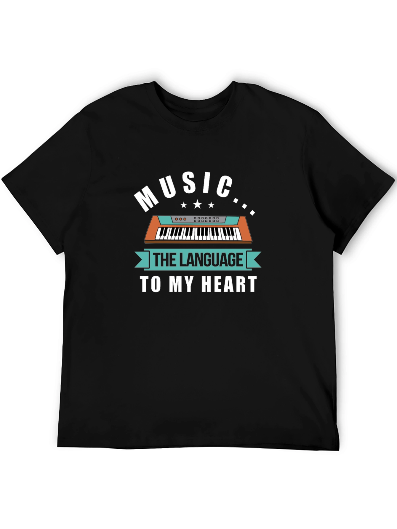 Music to My Heart Black Graphic Tee