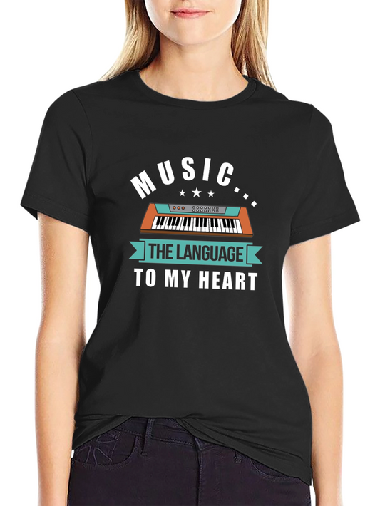 Music to My Heart Black Graphic Tee