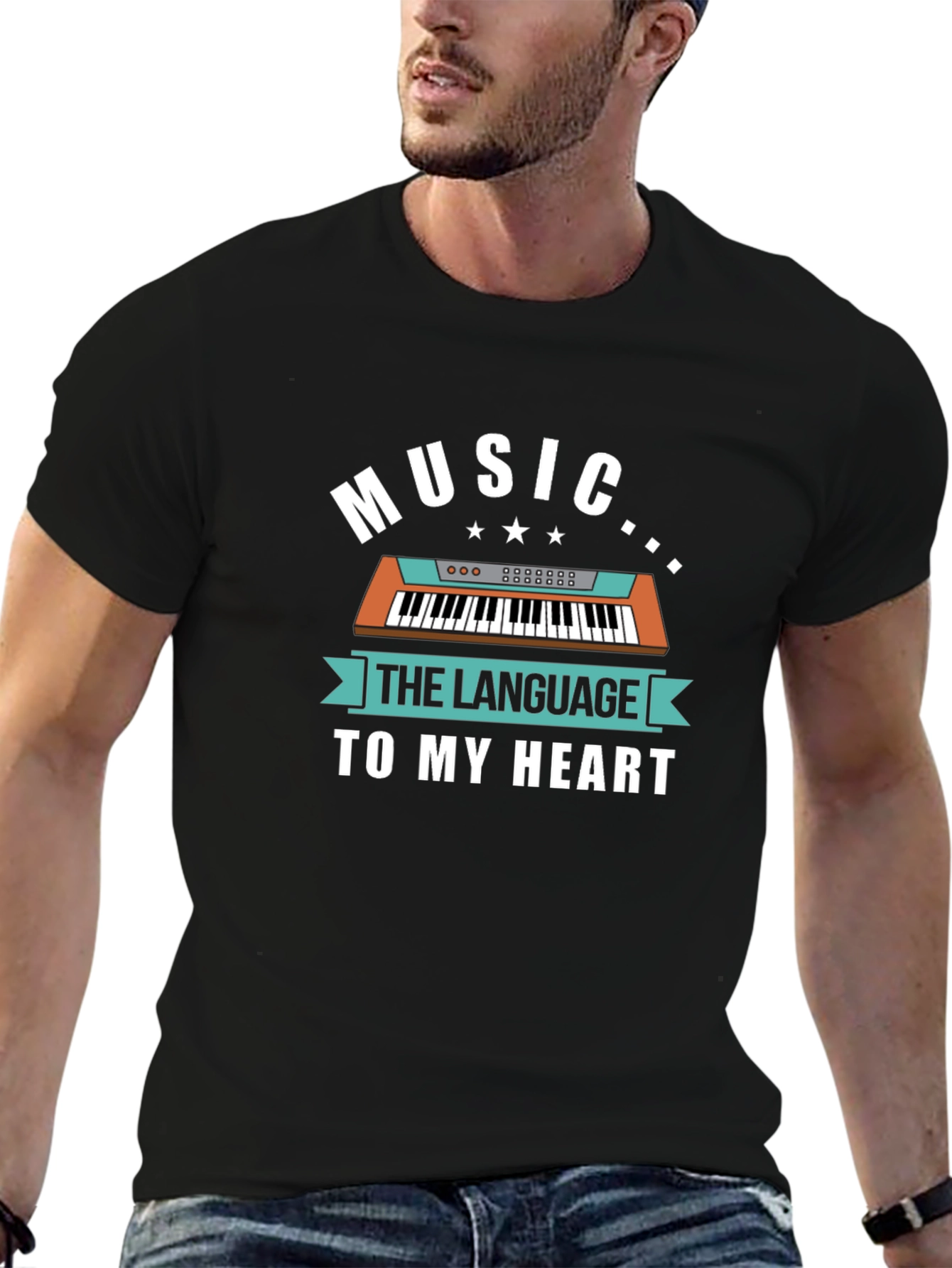 Music to My Heart Black Graphic Tee