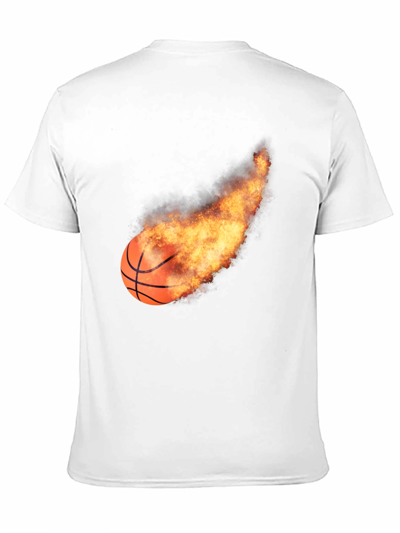 Flaming Basketball Graphic Tee