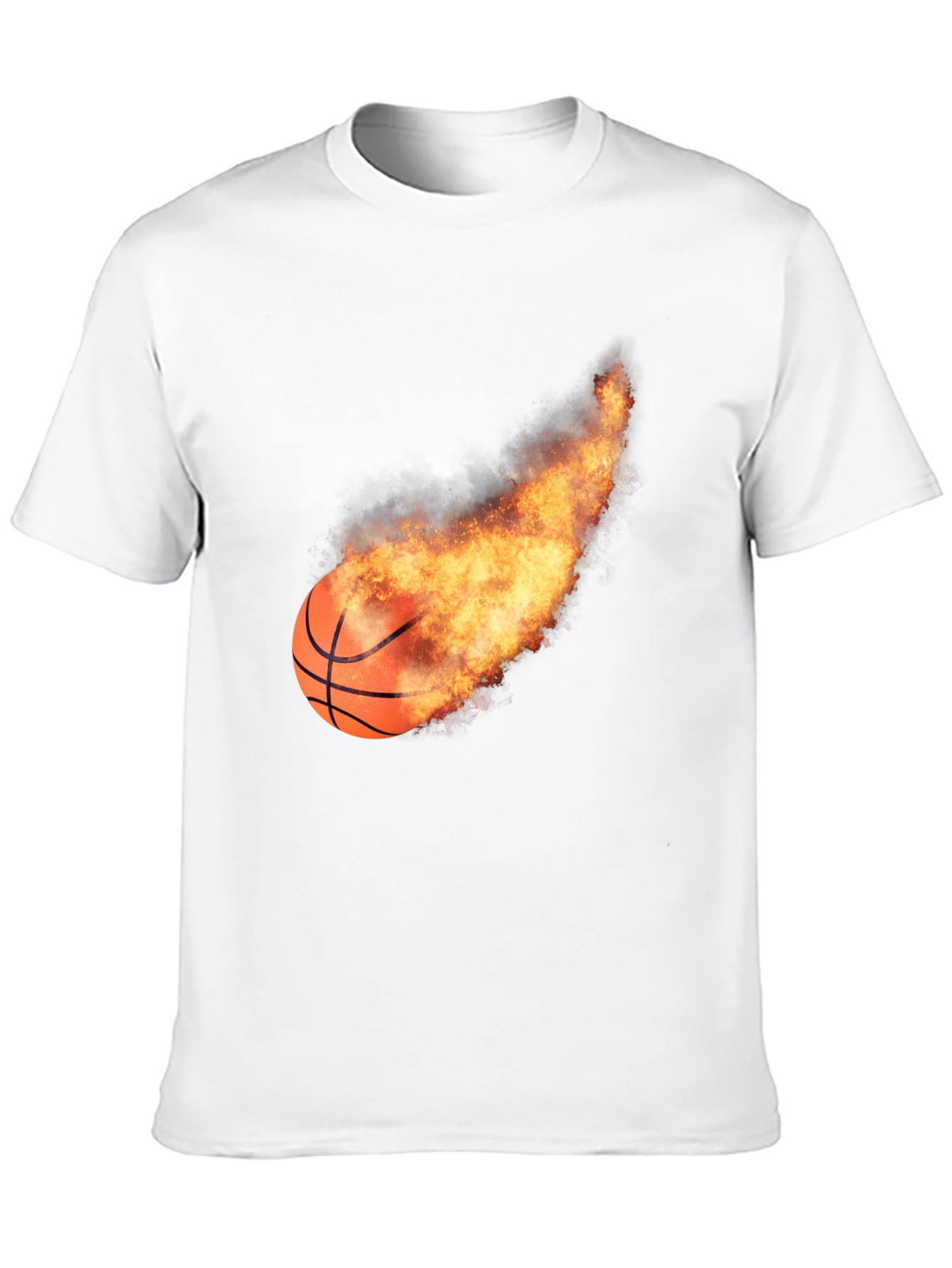 Flaming Basketball Graphic Tee