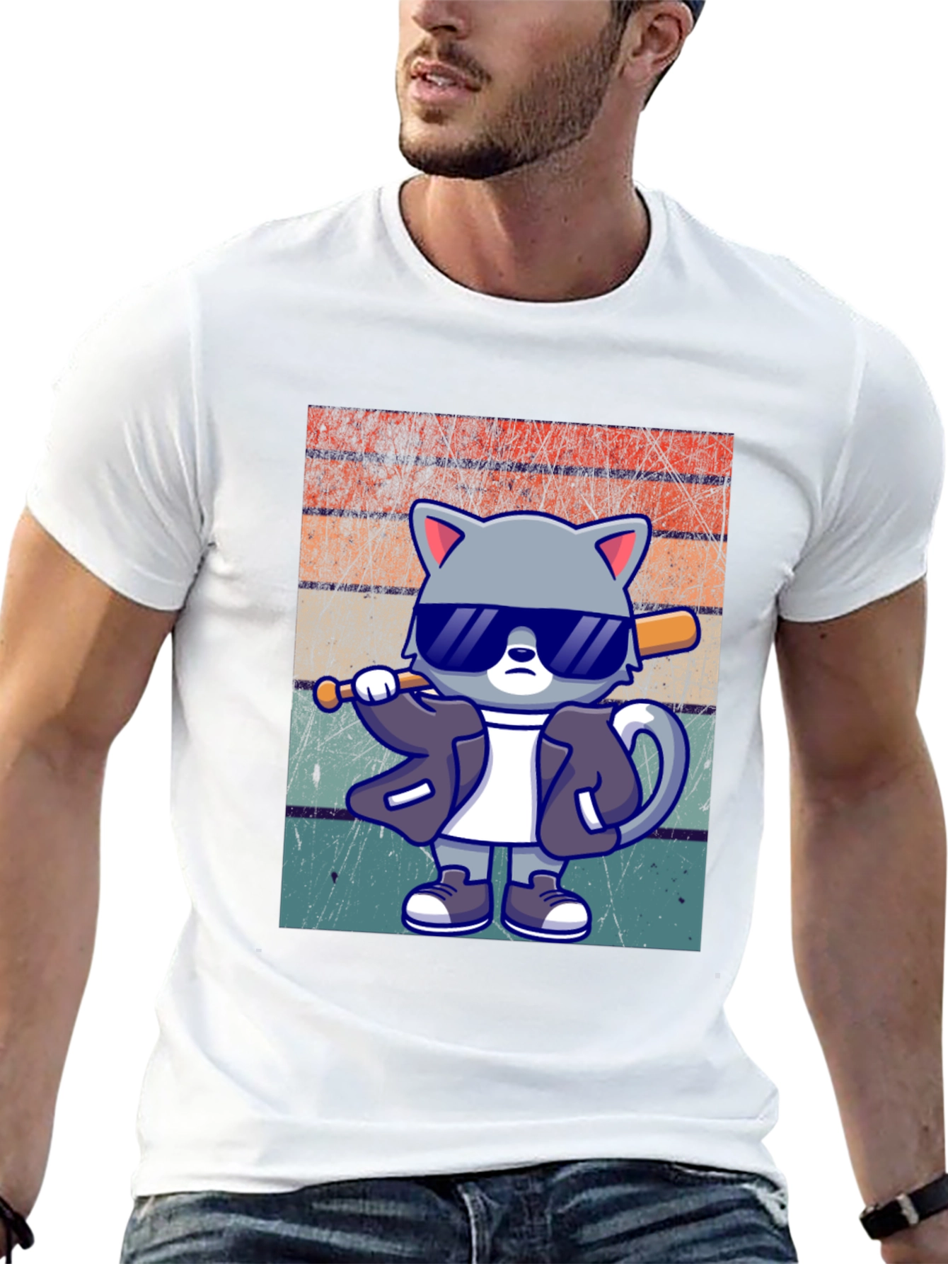 Cool Cat Baseball T-Shirt