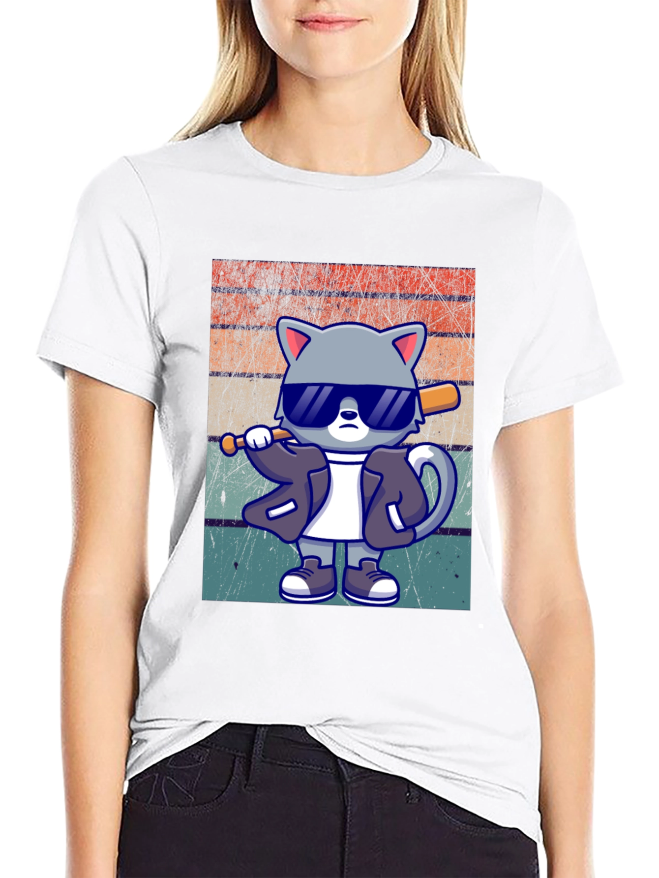 Cool Cat Baseball T-Shirt
