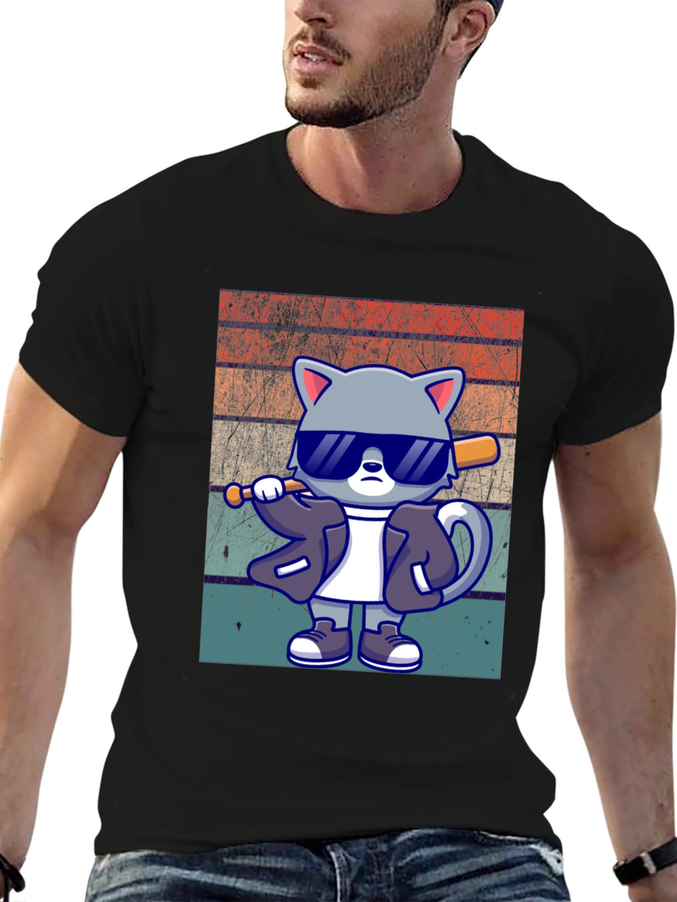 Cool Cat Baseball T-Shirt