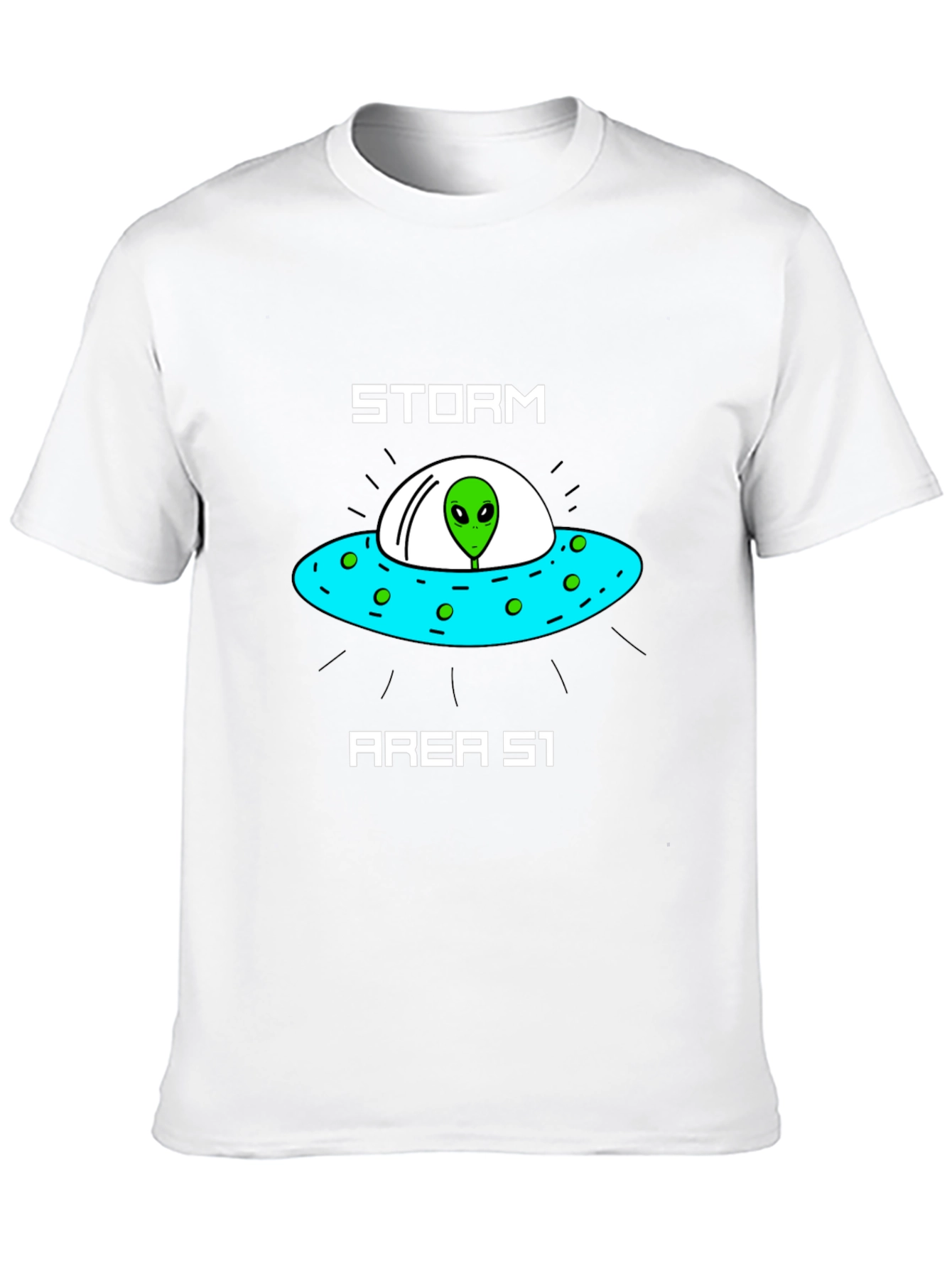 Storm Area 51 Alien UFO Graphic T-Shirt