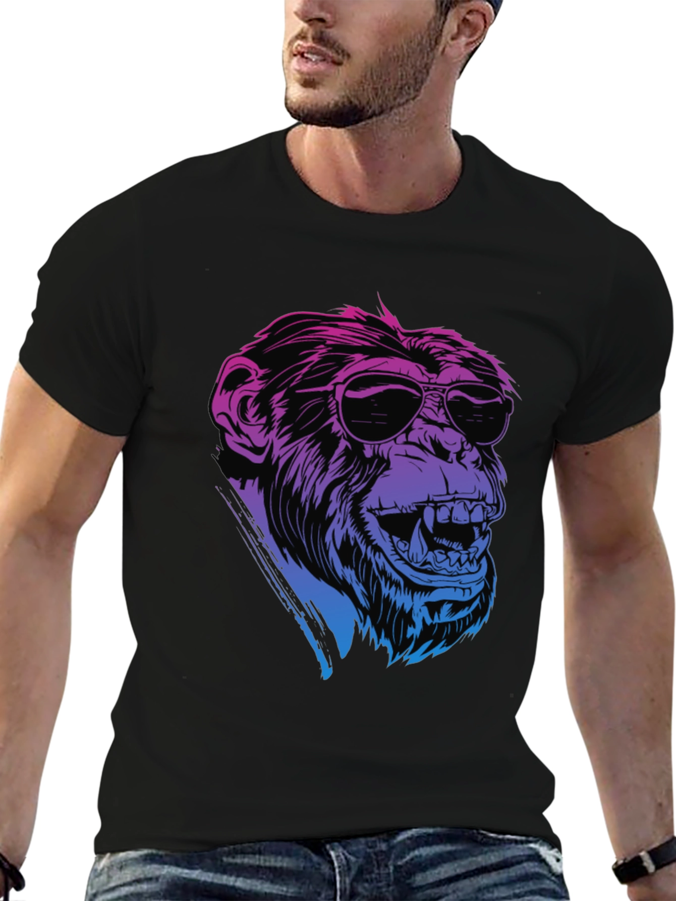 Cool Ape Graphic Tee - Retro Style