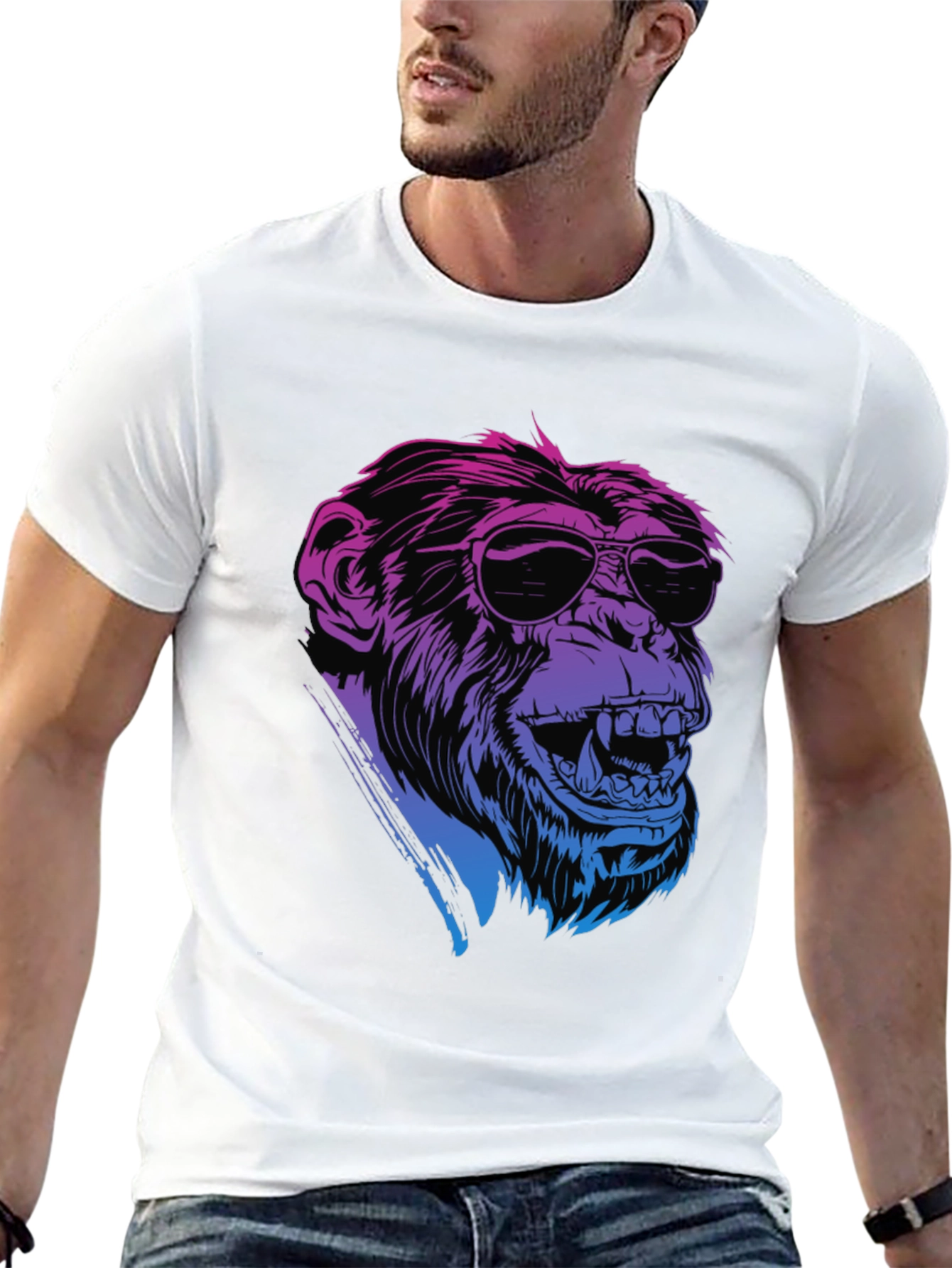 Cool Ape Graphic Tee - Retro Style