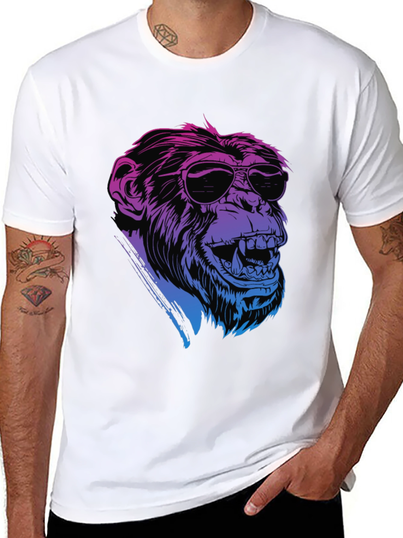 Cool Ape Graphic Tee - Retro Style