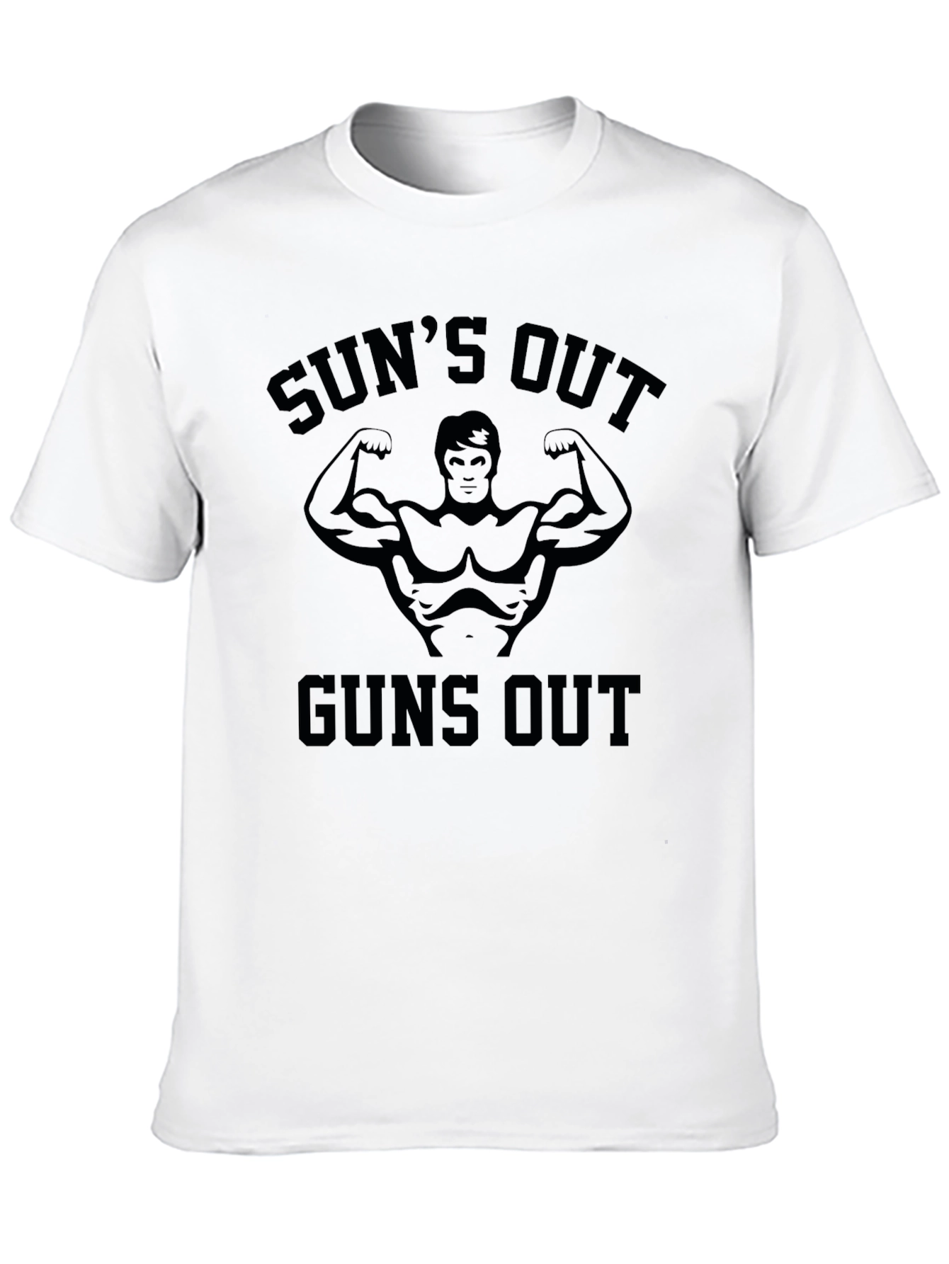 Suns Out Guns Out Graphic Tee - Black T-Shirt