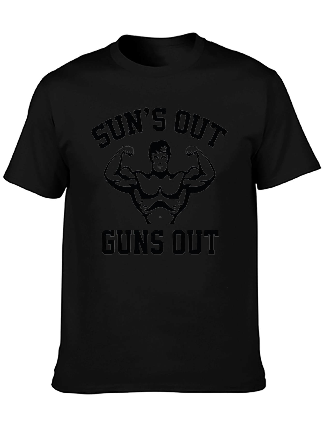 Suns Out Guns Out Graphic Tee - Black T-Shirt